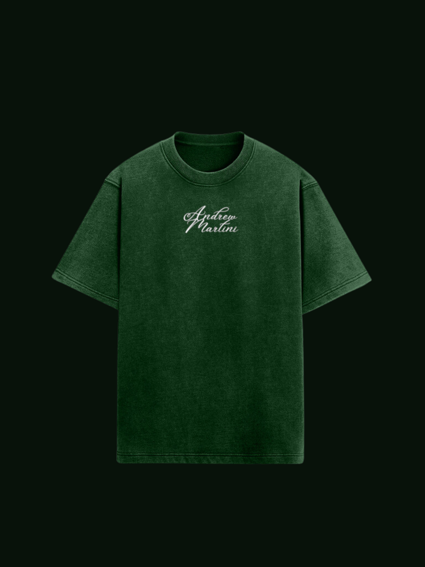 BOTTLE GREEN ACID WASH DIPLOMACY OVERSIZED T-SHIRT
