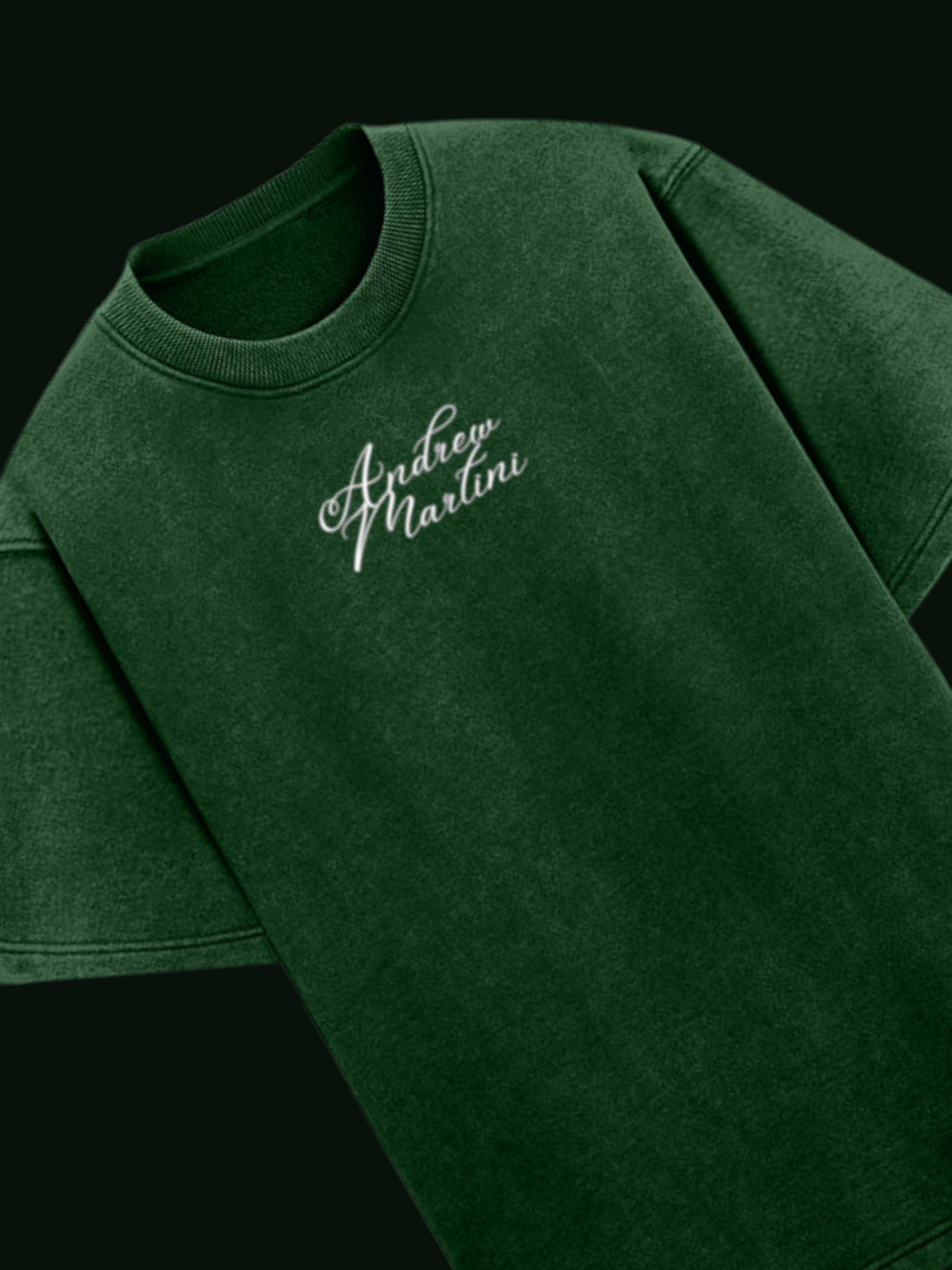 BOTTLE GREEN ACID WASH DIPLOMACY OVERSIZED T-SHIRT