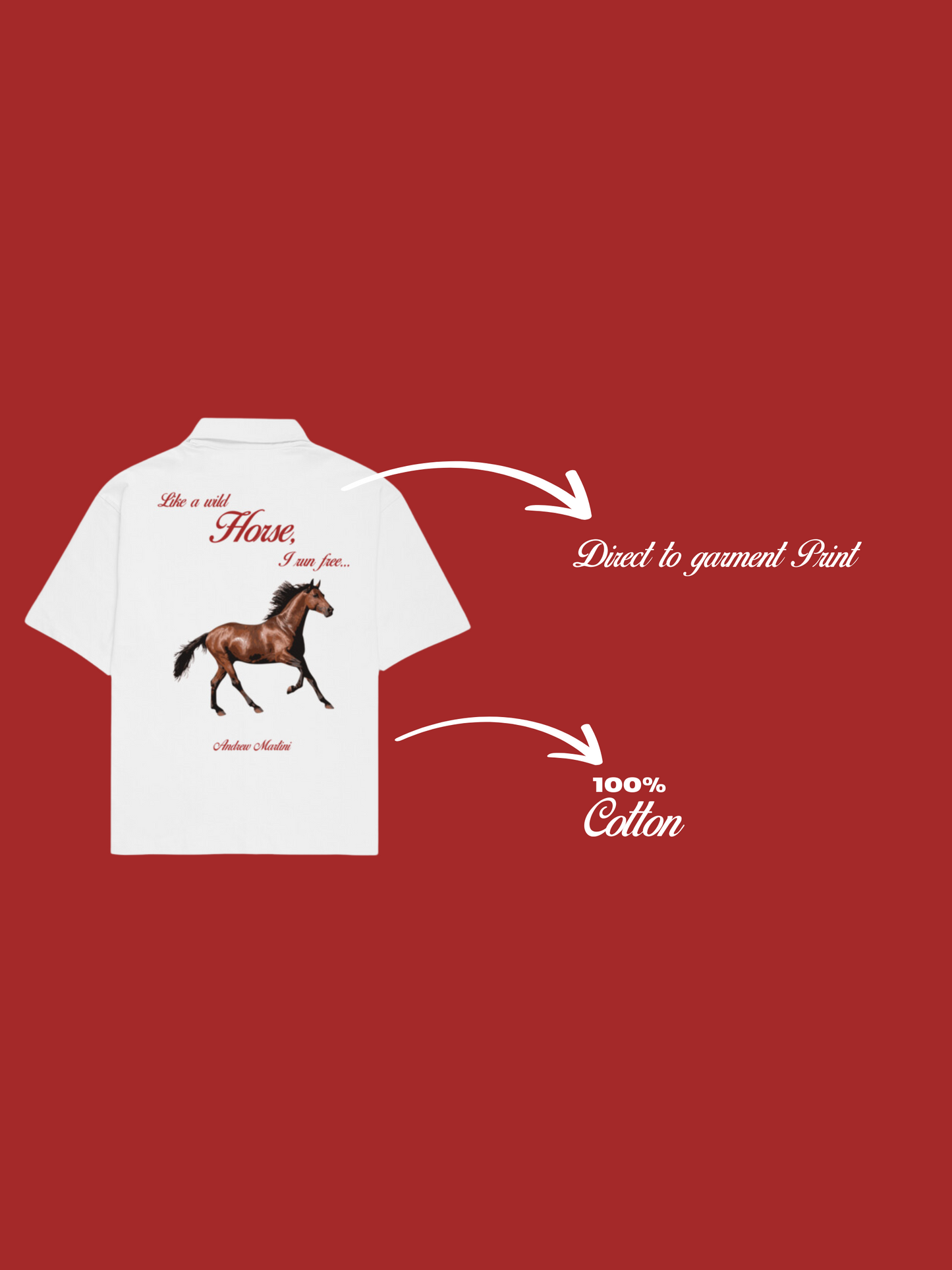 WILD HORSE WHITE OVERSIZED SHIRT