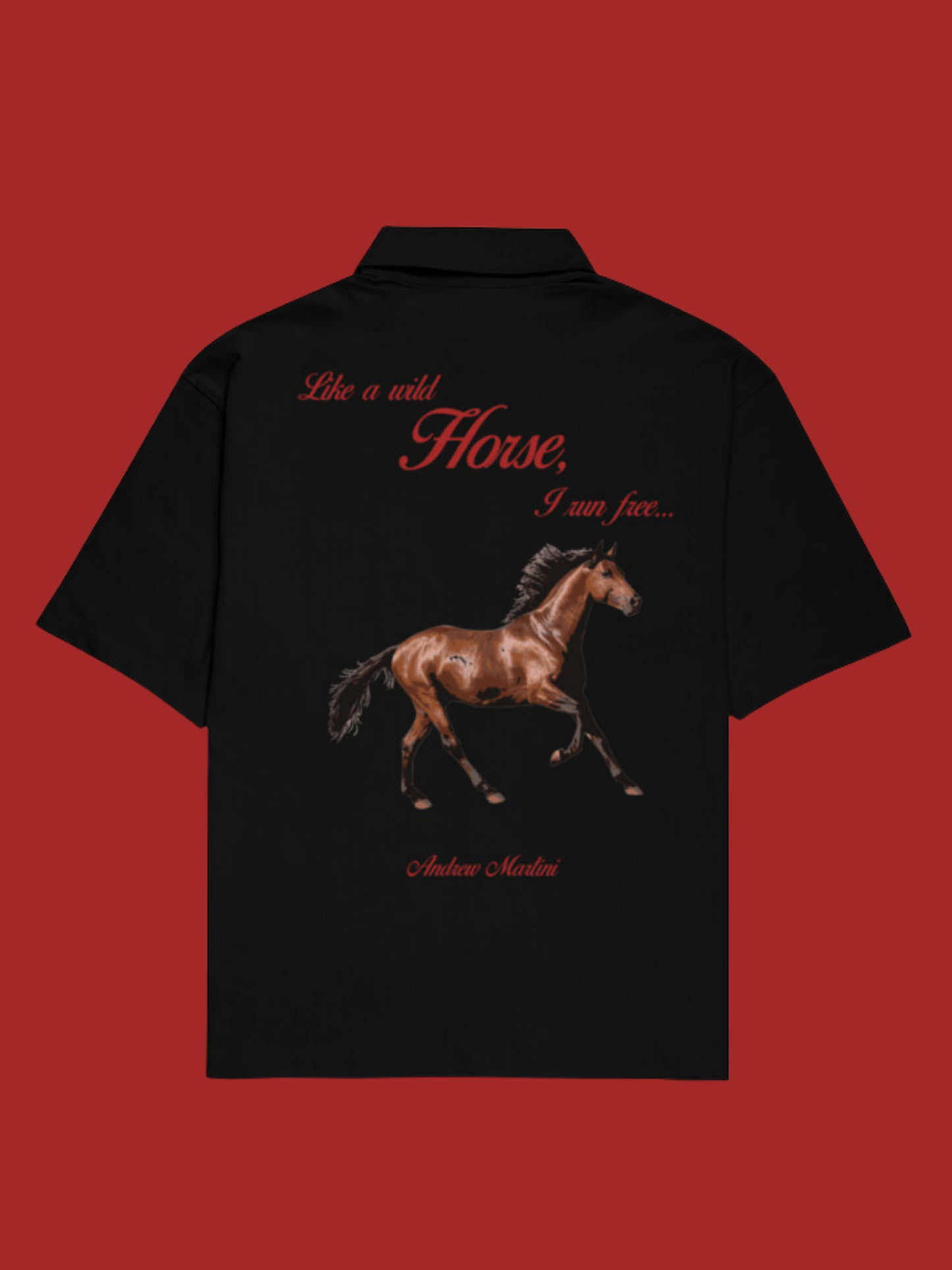 WILD HORSE BLACK OVERSIZED SHIRT