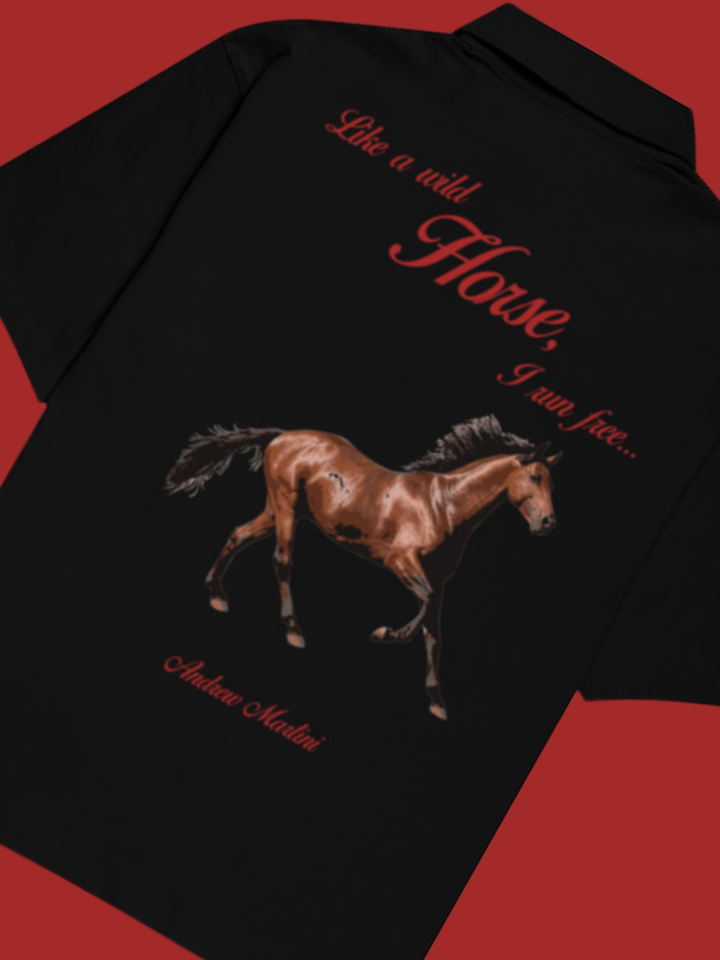WILD HORSE BLACK OVERSIZED SHIRT
