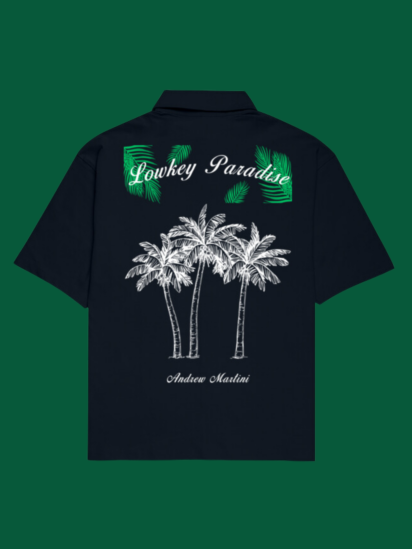 LOW PARADISE NAVY BLUE OVERSIZED SHIRT