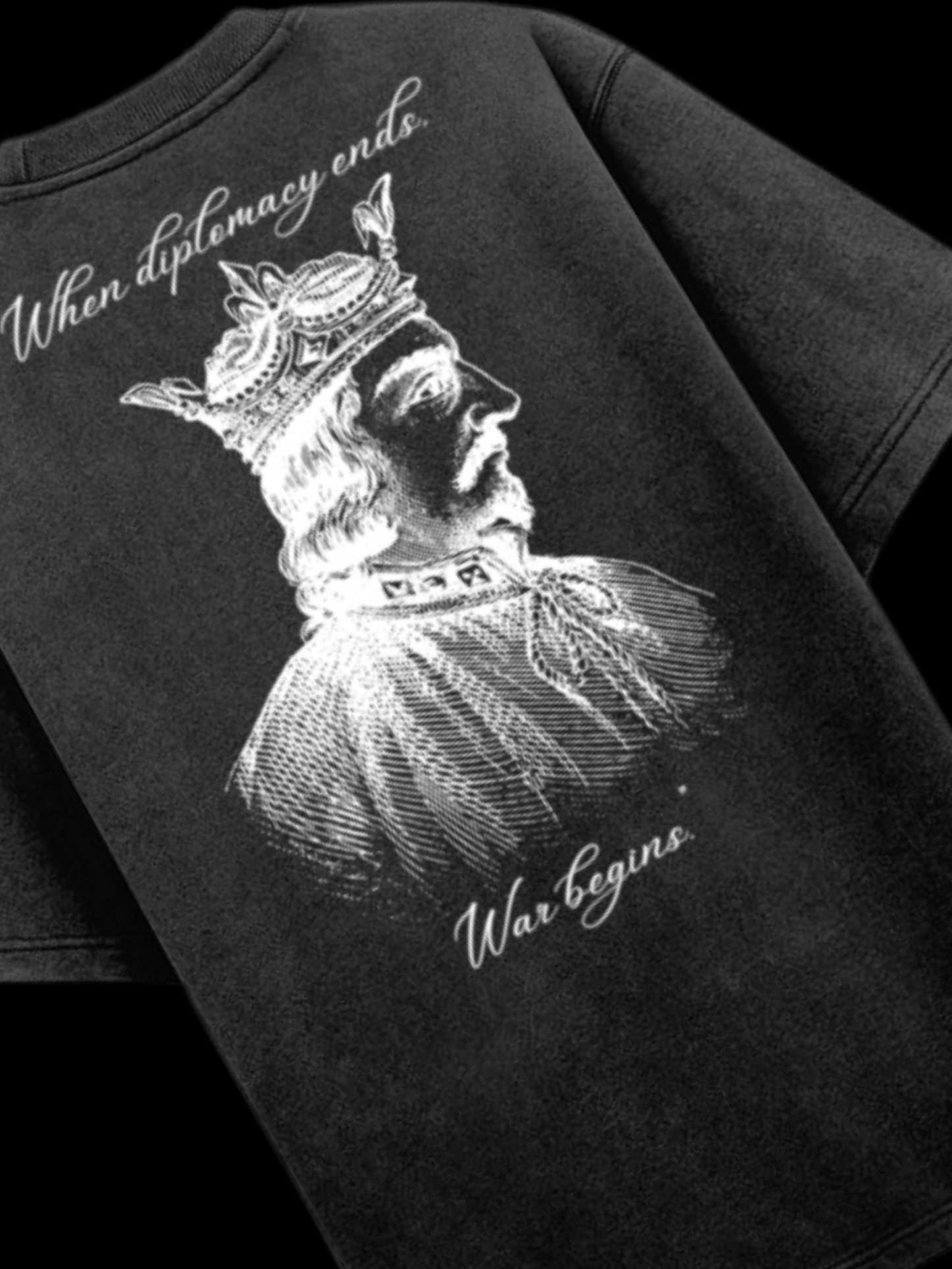 ACID WASH DIPLOMACY OVERSIZED T-SHIRT