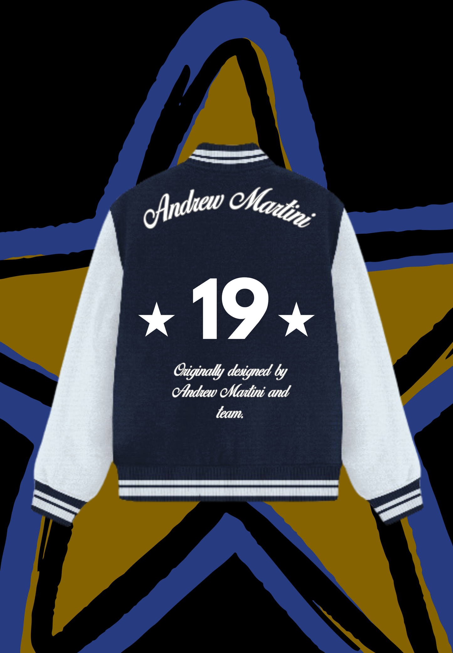 ROYAL AM NAVY BLUE VARSITY JACKET