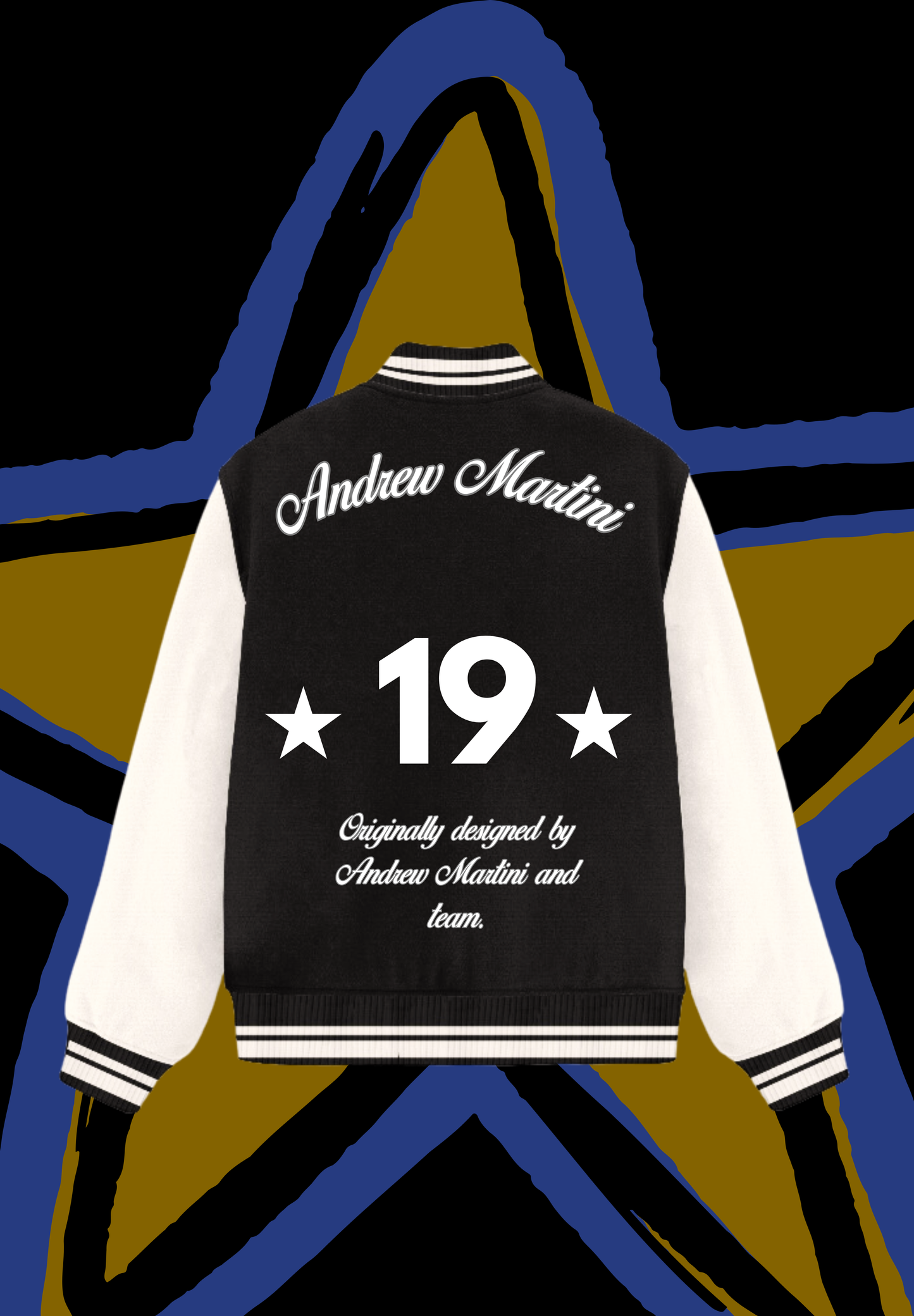 ROYAL AM BLACK VARSITY JACKET