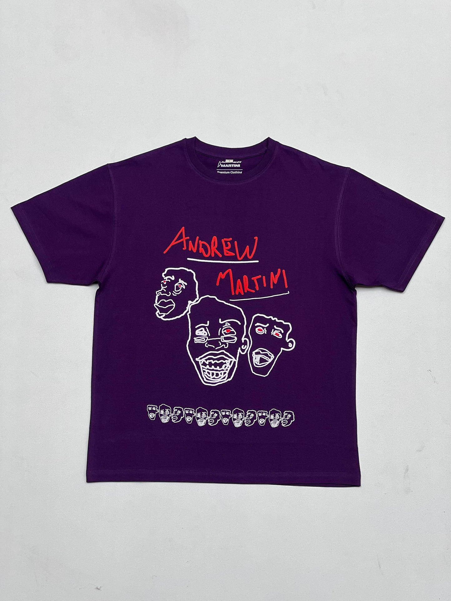 3 FACE PURPLE OVERSIZED TSHIRT