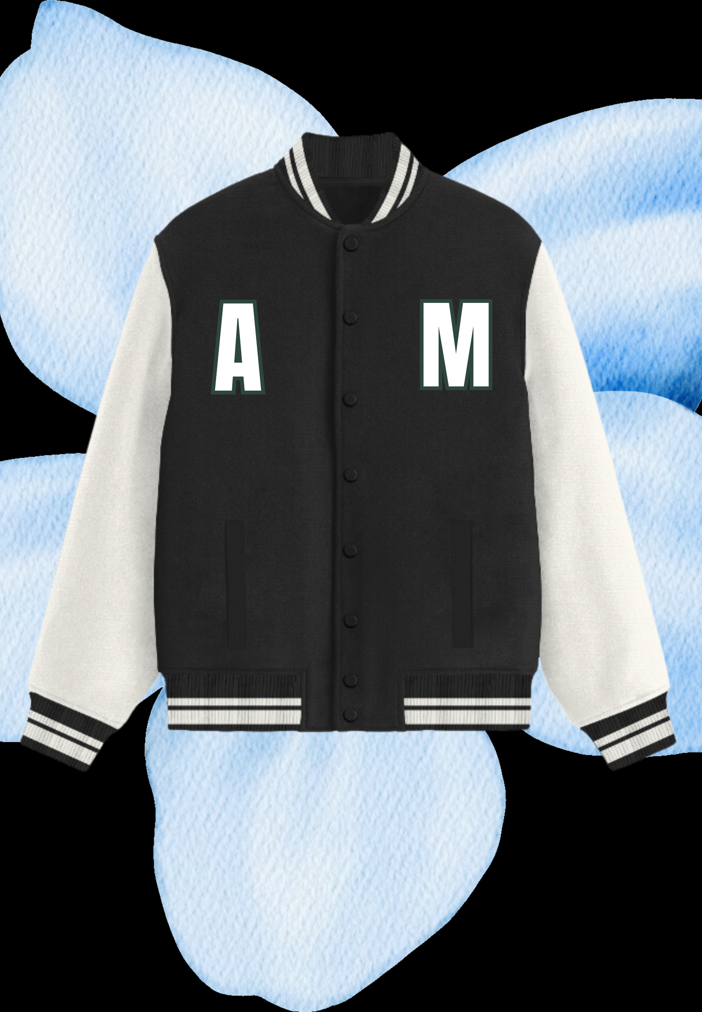 ROYAL BLACK VARSITY JACKET