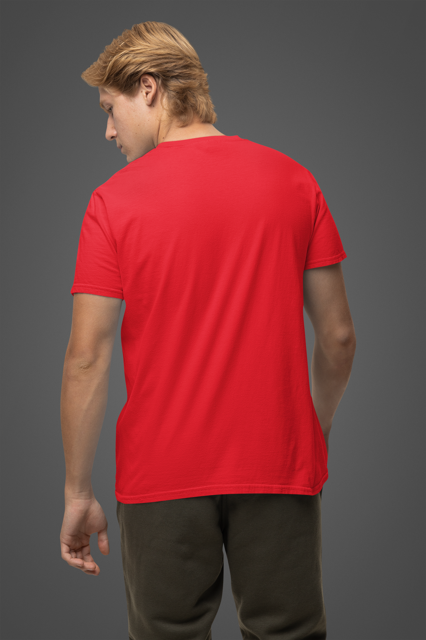 Andrew Martinti Red Round Neck Tshirt