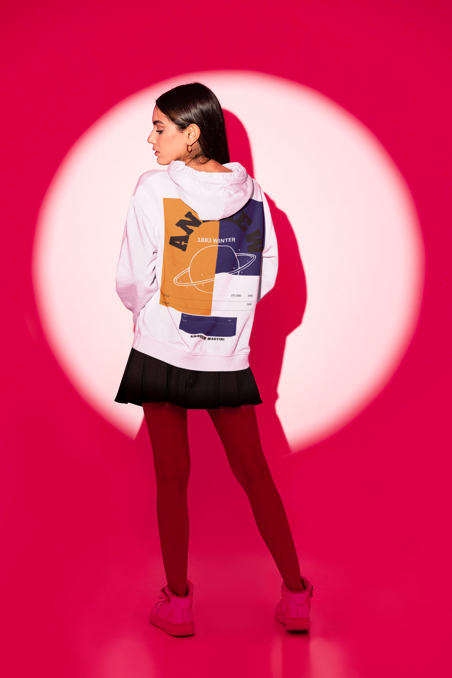 WHITE SPACE OVERSIZED HOODIE