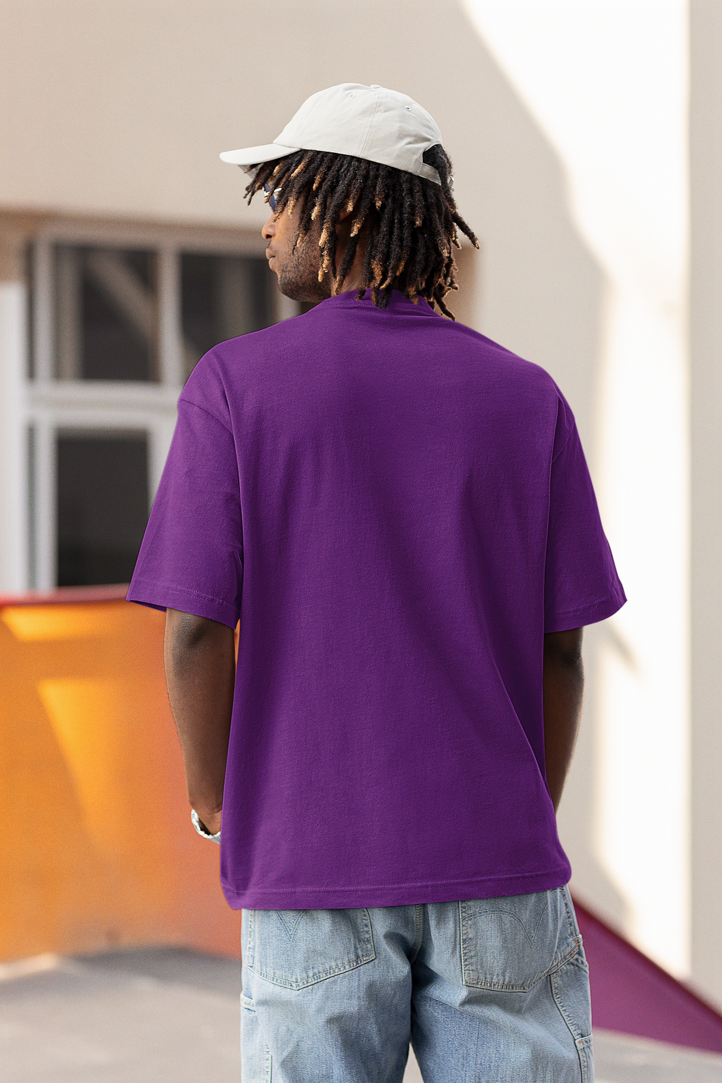 3 FACE PURPLE OVERSIZED TSHIRT