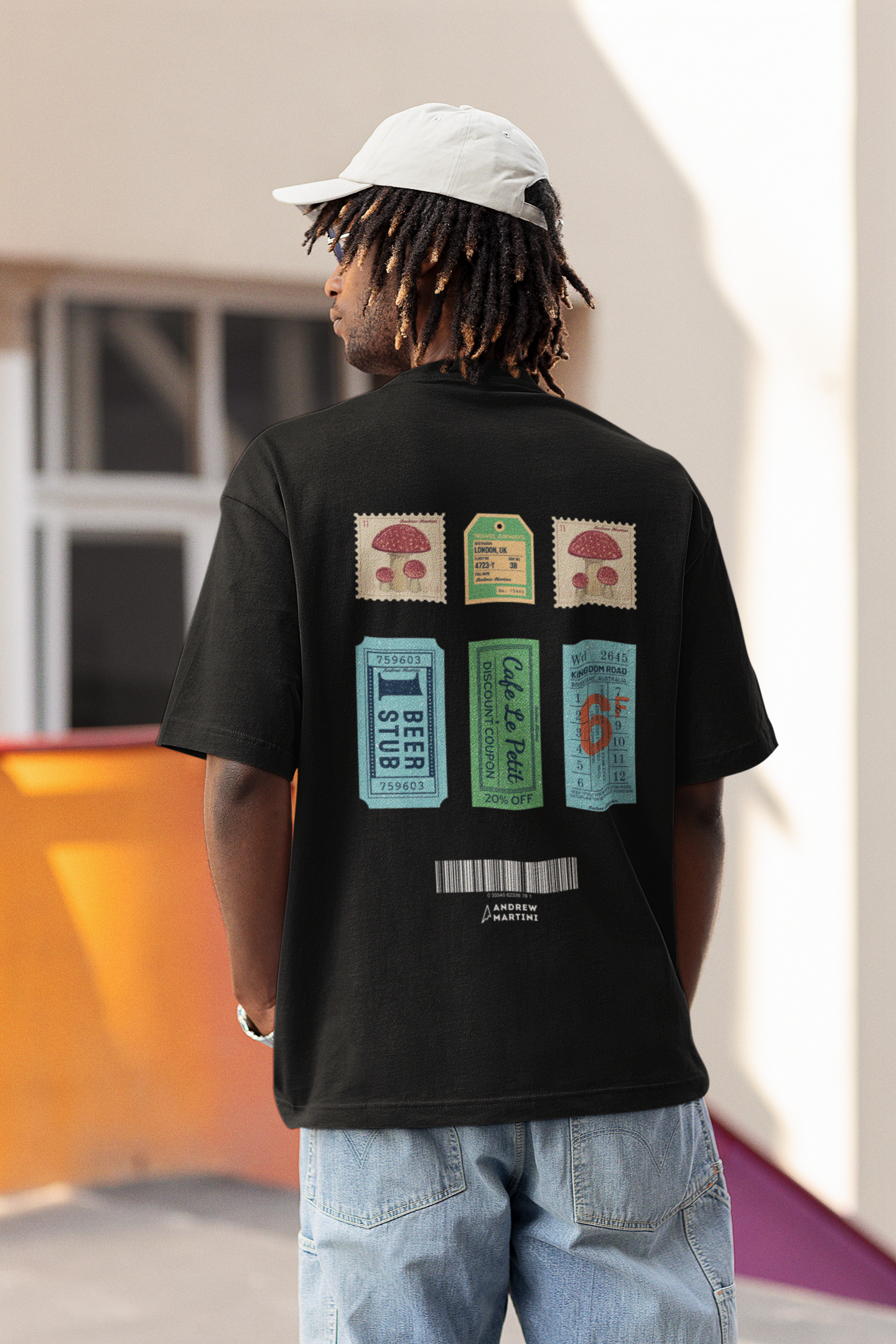 TICKETS BLACK OVERSIZED TSHIRT