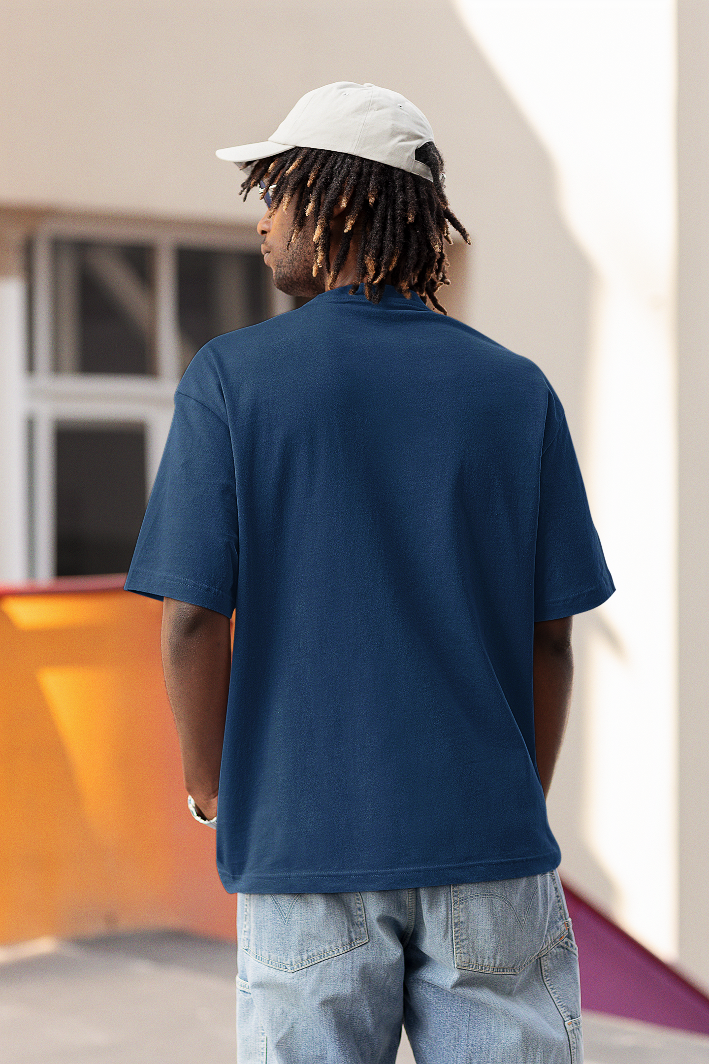 MOUNTAINS NAVY BLUE OVERSIZED TSHIRT