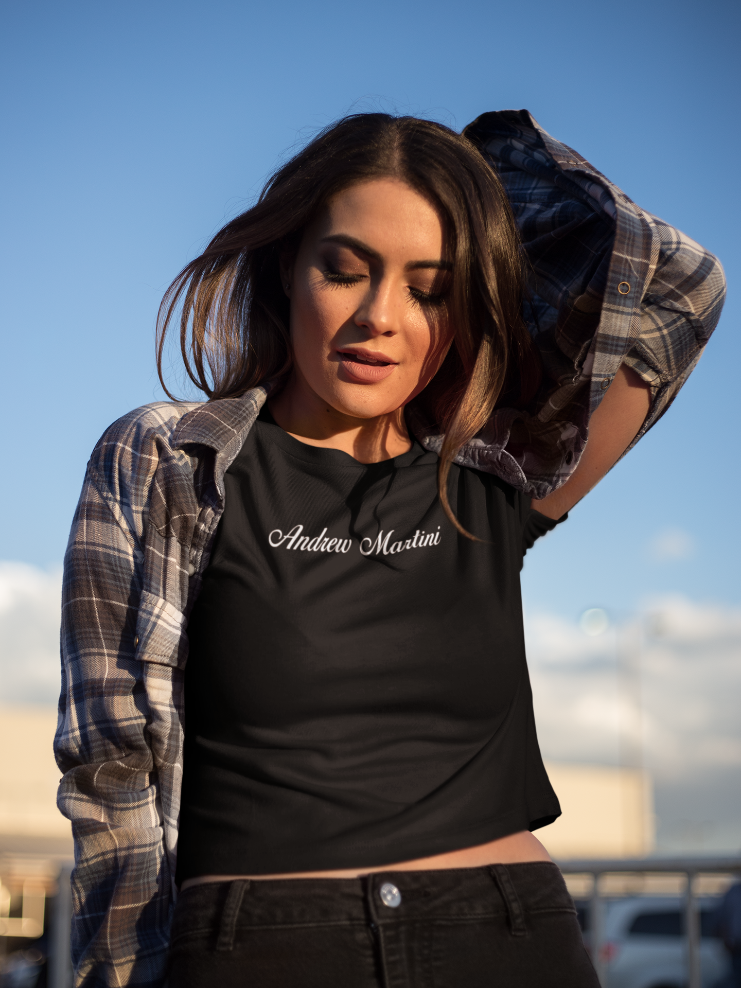 ANDREW MARTINI BLACK CROP TOP