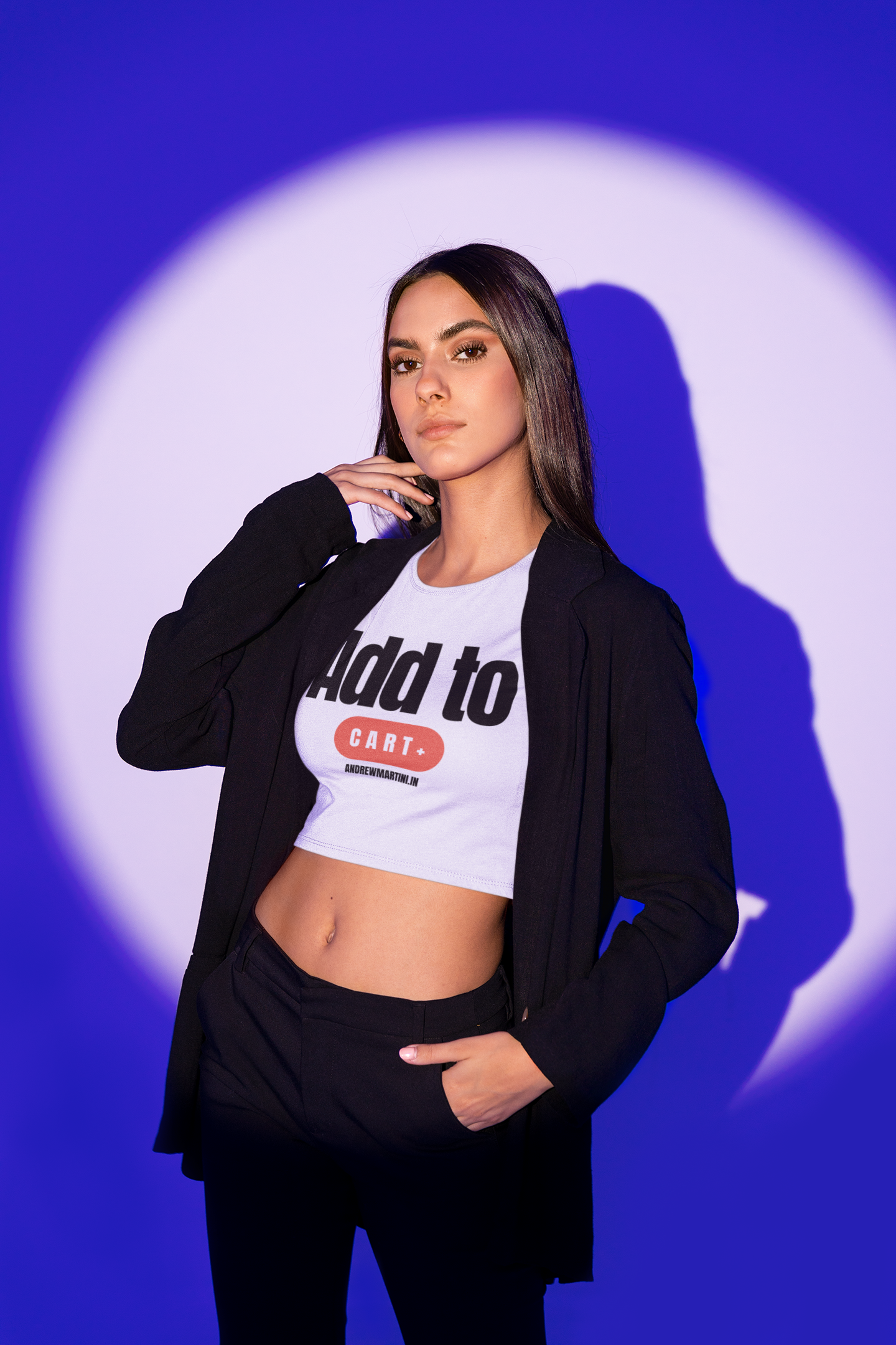ANDREW MARTINI ADD TO CART WHITE CROP TOP