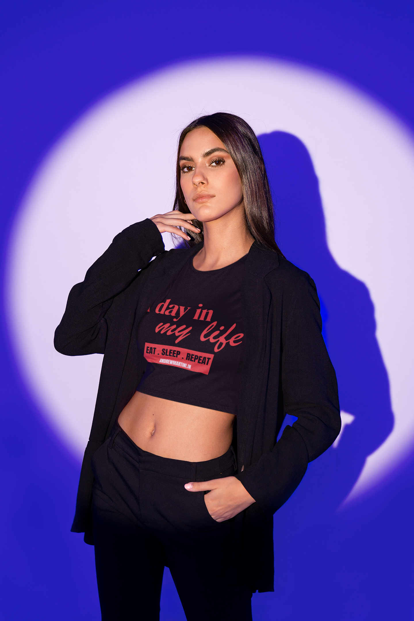 DAY IN LIFE BLACK CROP TOP