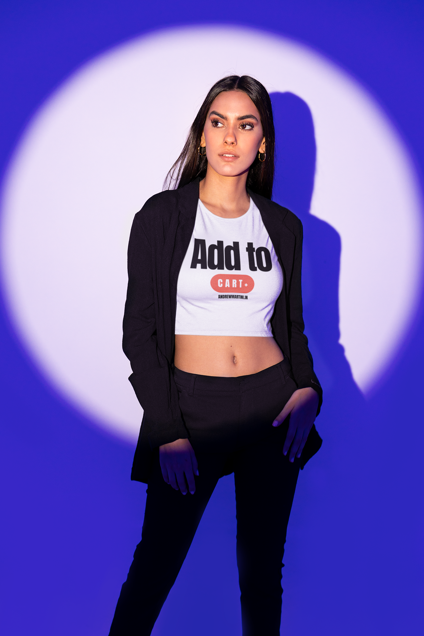 ANDREW MARTINI ADD TO CART WHITE CROP TOP