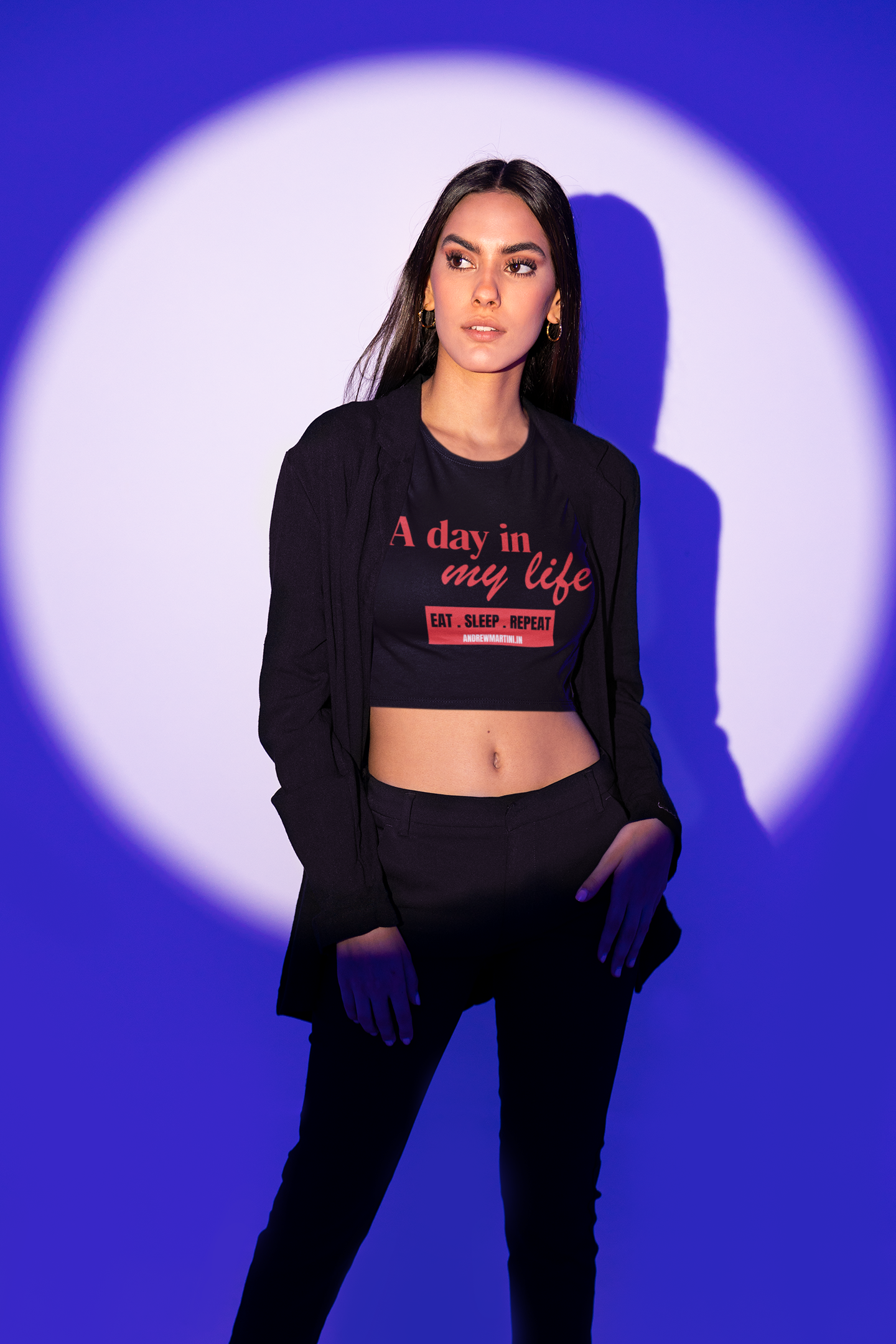 DAY IN LIFE BLACK CROP TOP