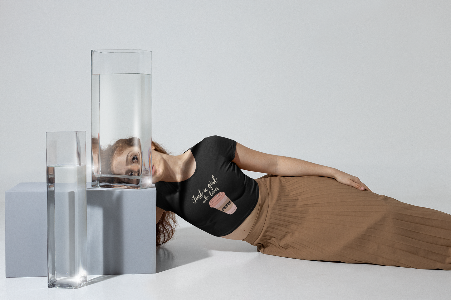 ANDREW MARTINI COFFEE BLACK CROP TOP