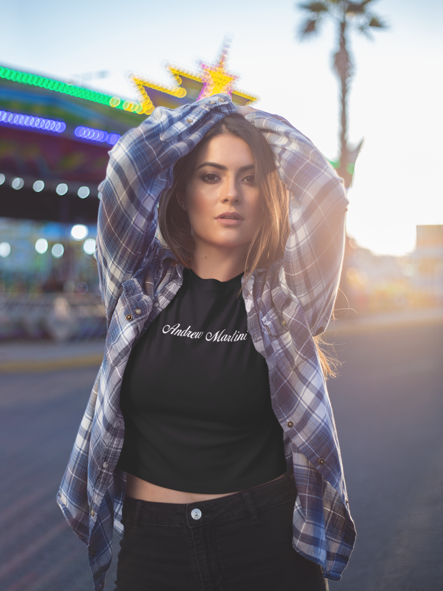 ANDREW MARTINI BLACK CROP TOP