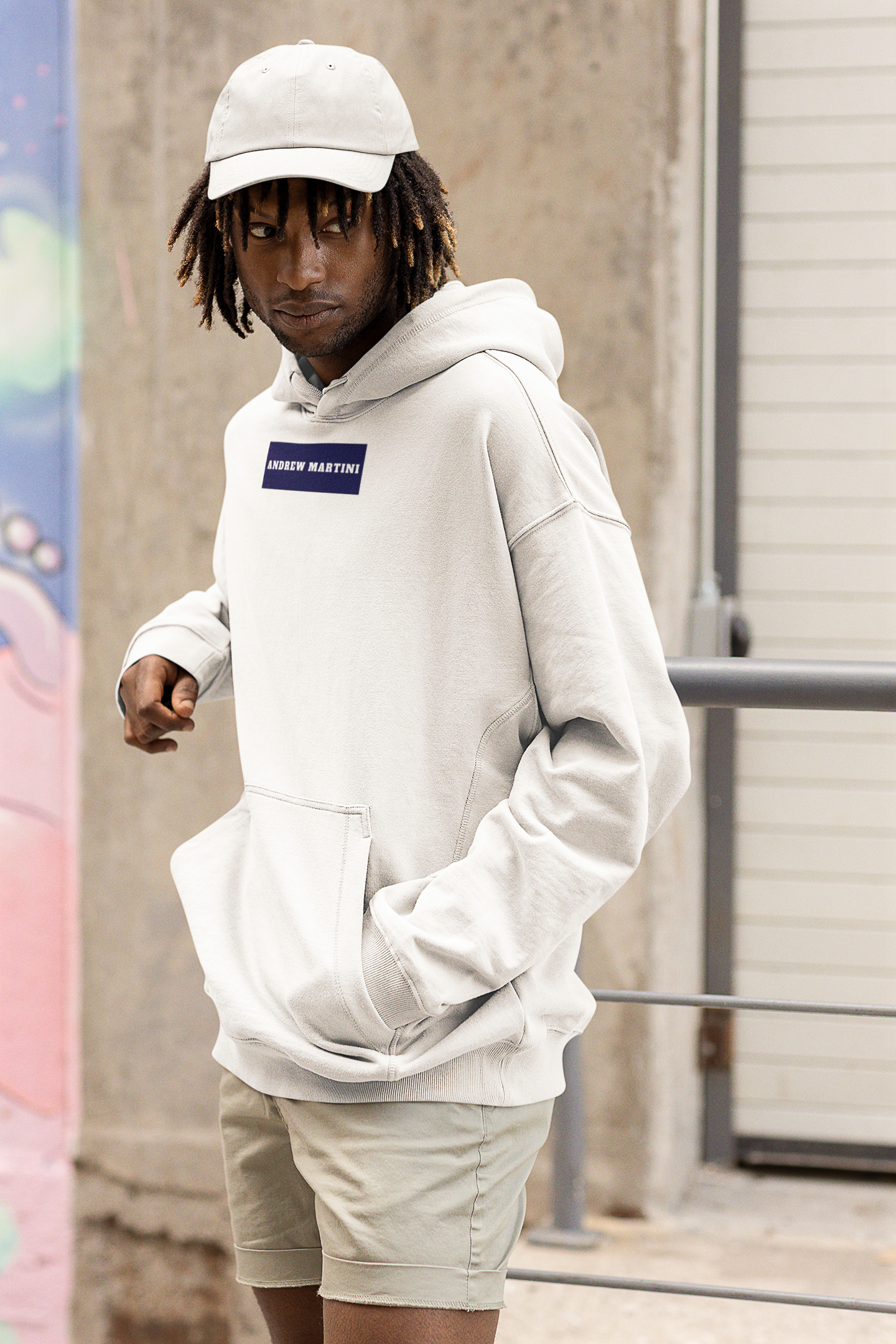 WHITE SPACE OVERSIZED HOODIE