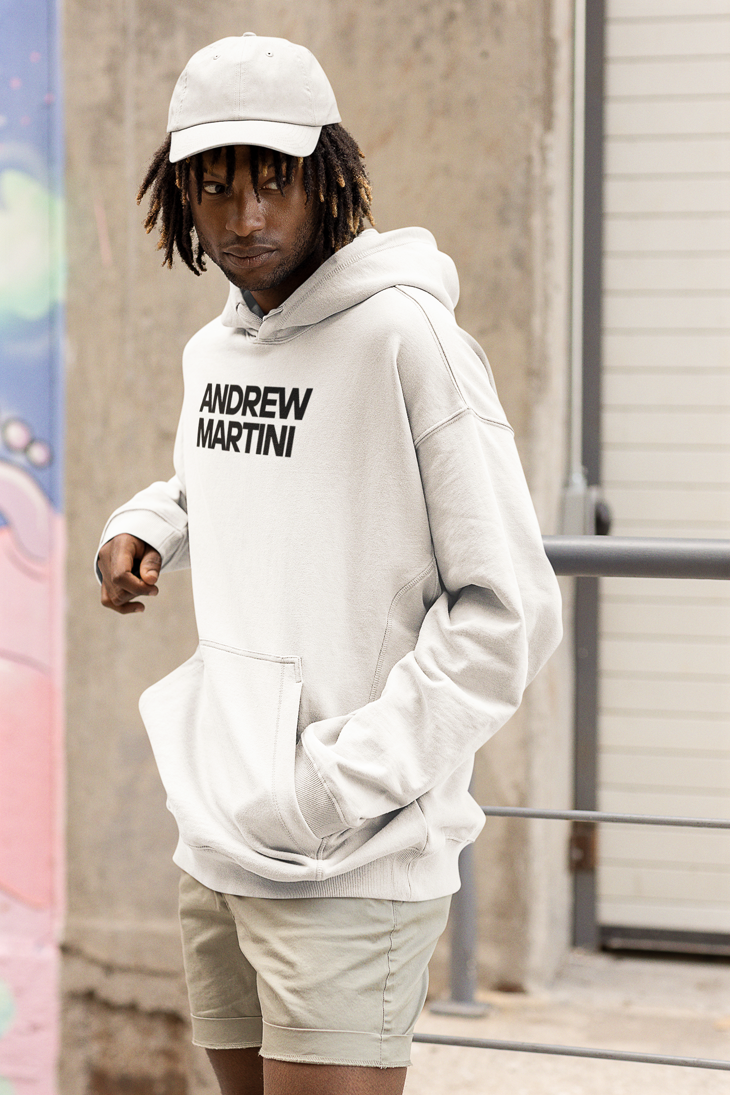 WHITE OVERSIZED HOODIE