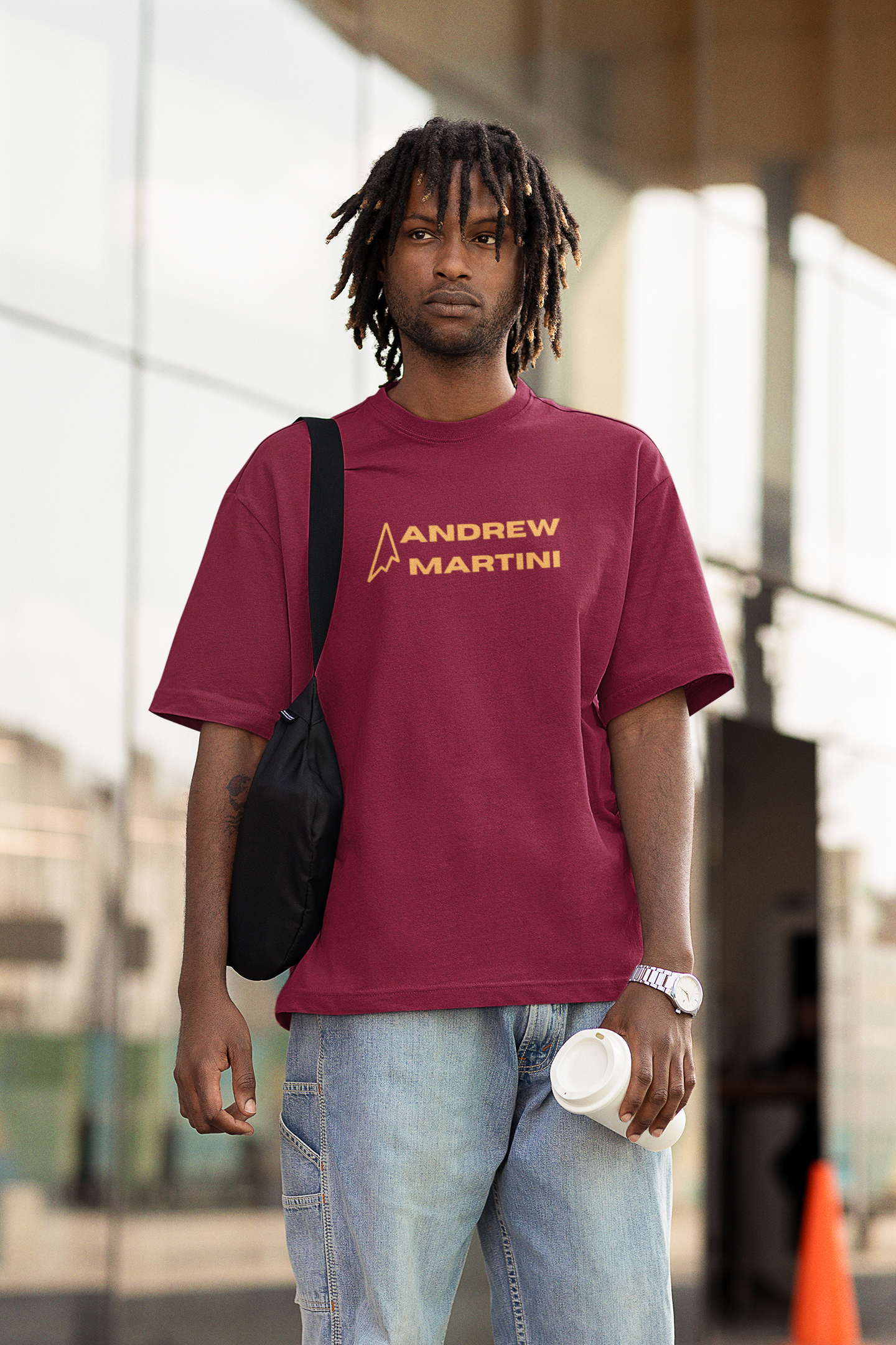 EXACTLY OPPOSITE MAROON OVERSIZED TSHIRT
