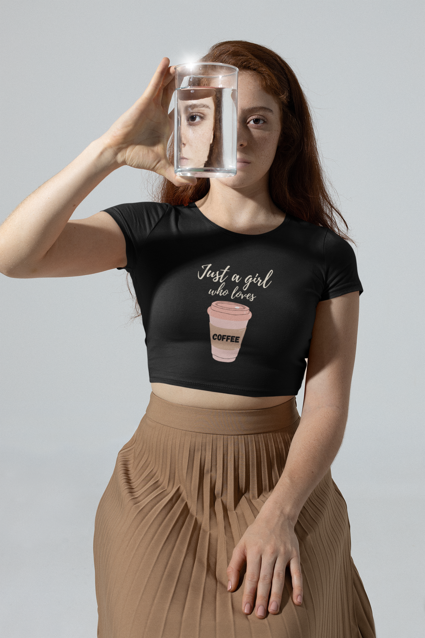 ANDREW MARTINI COFFEE BLACK CROP TOP