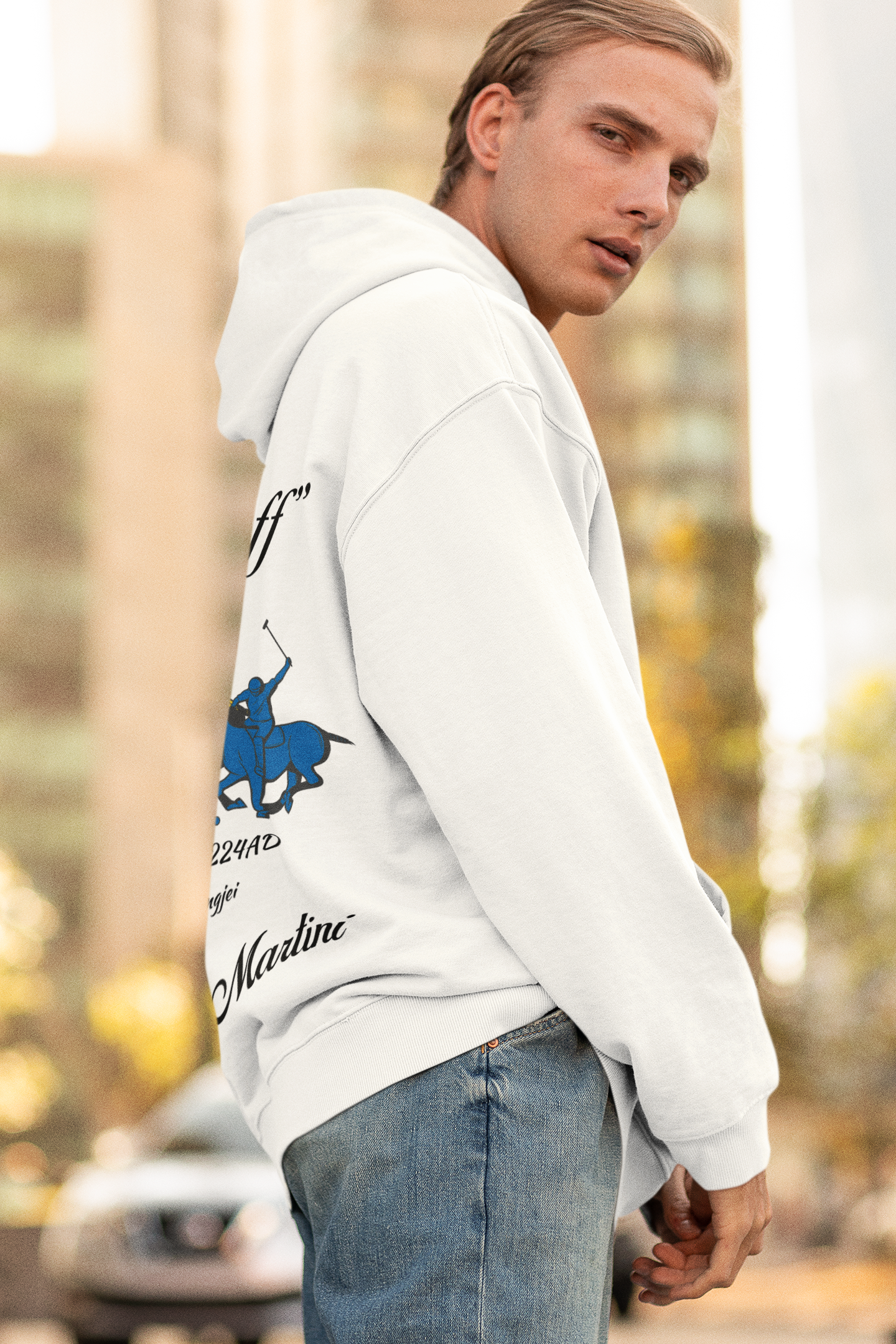 WHITE RIDE OFF HOODIE