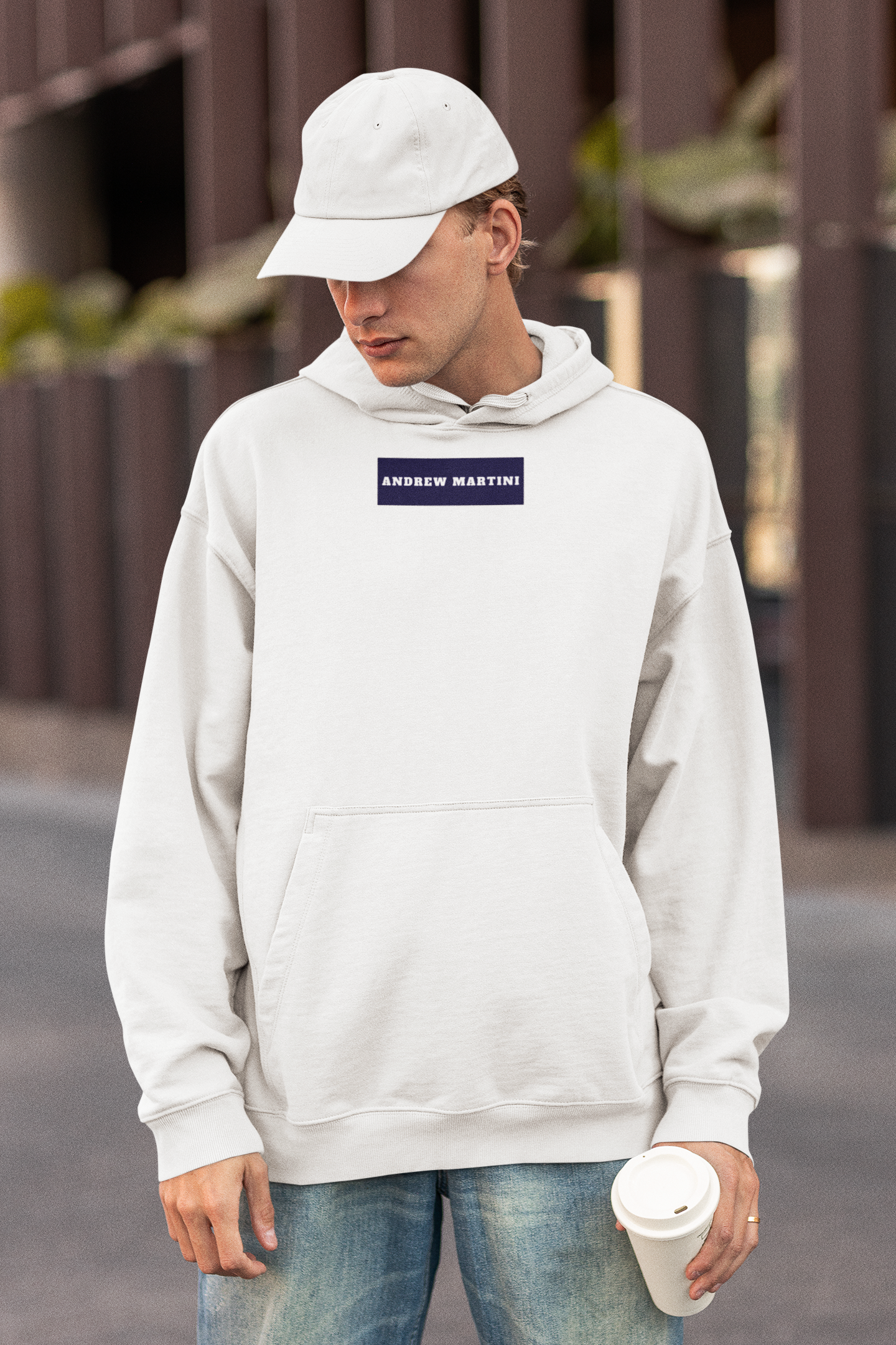 WHITE SPACE OVERSIZED HOODIE