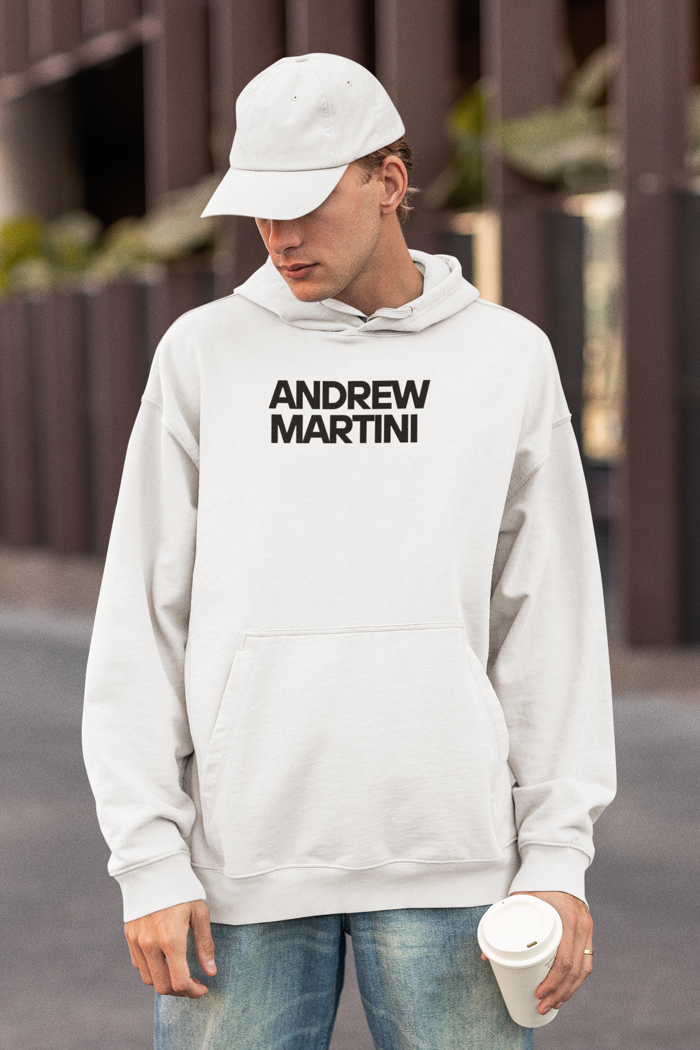 WHITE OVERSIZED HOODIE
