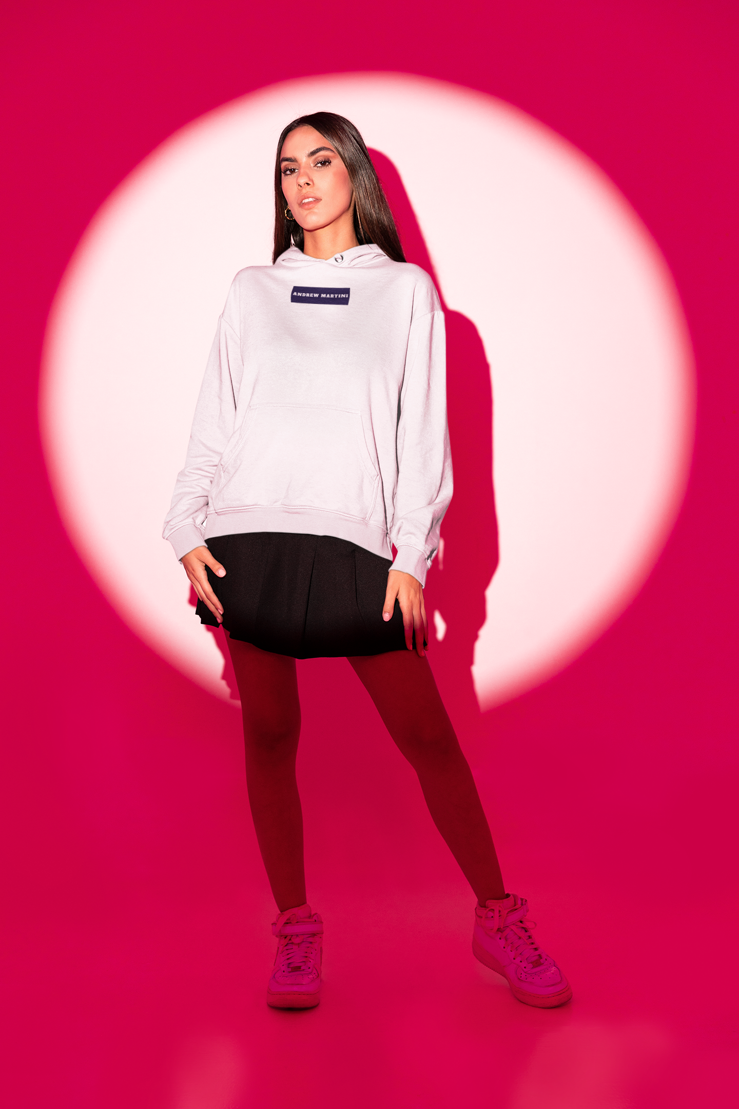 WHITE SPACE OVERSIZED HOODIE