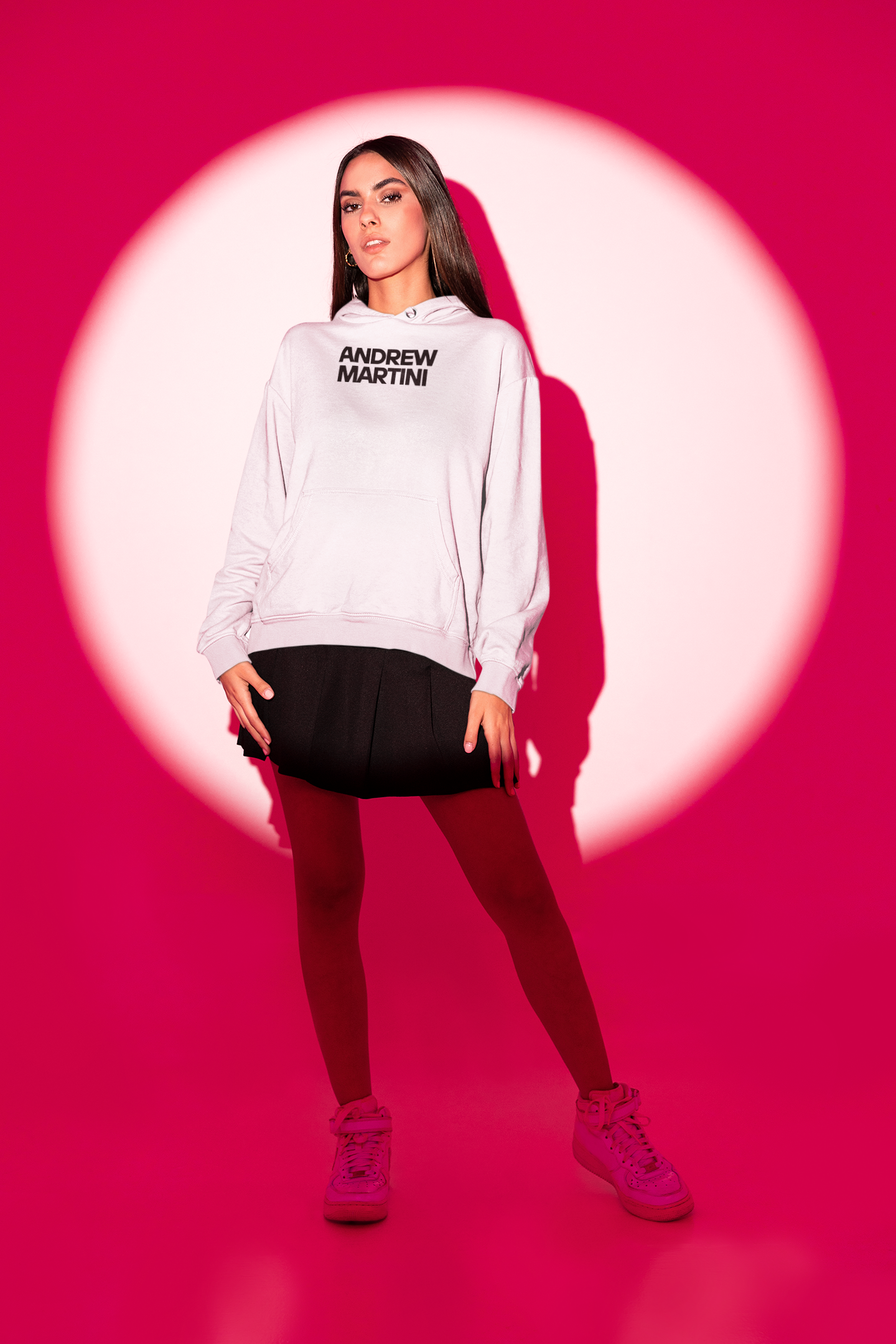 WHITE OVERSIZED HOODIE