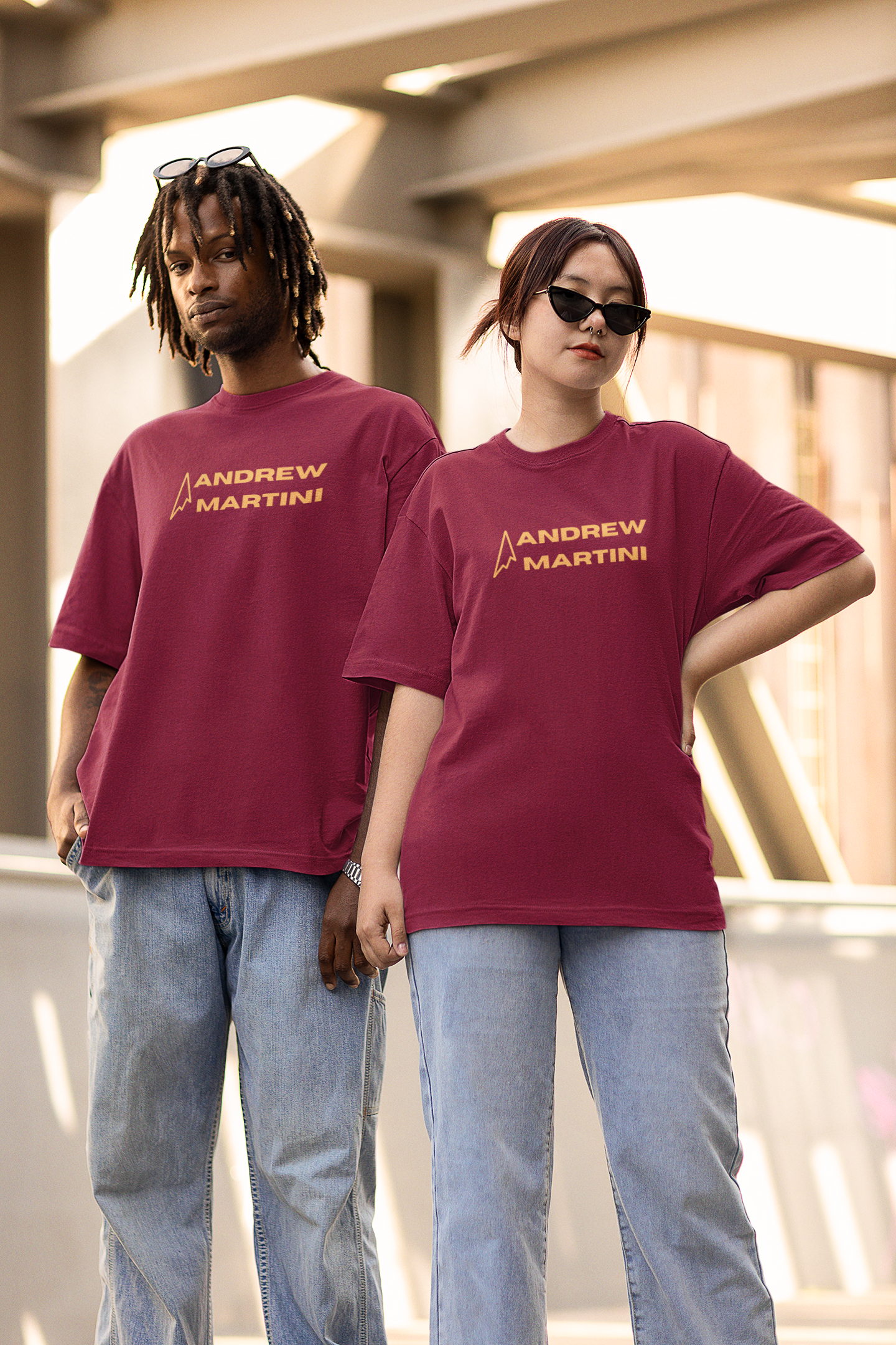 EXACTLY OPPOSITE MAROON OVERSIZED TSHIRT