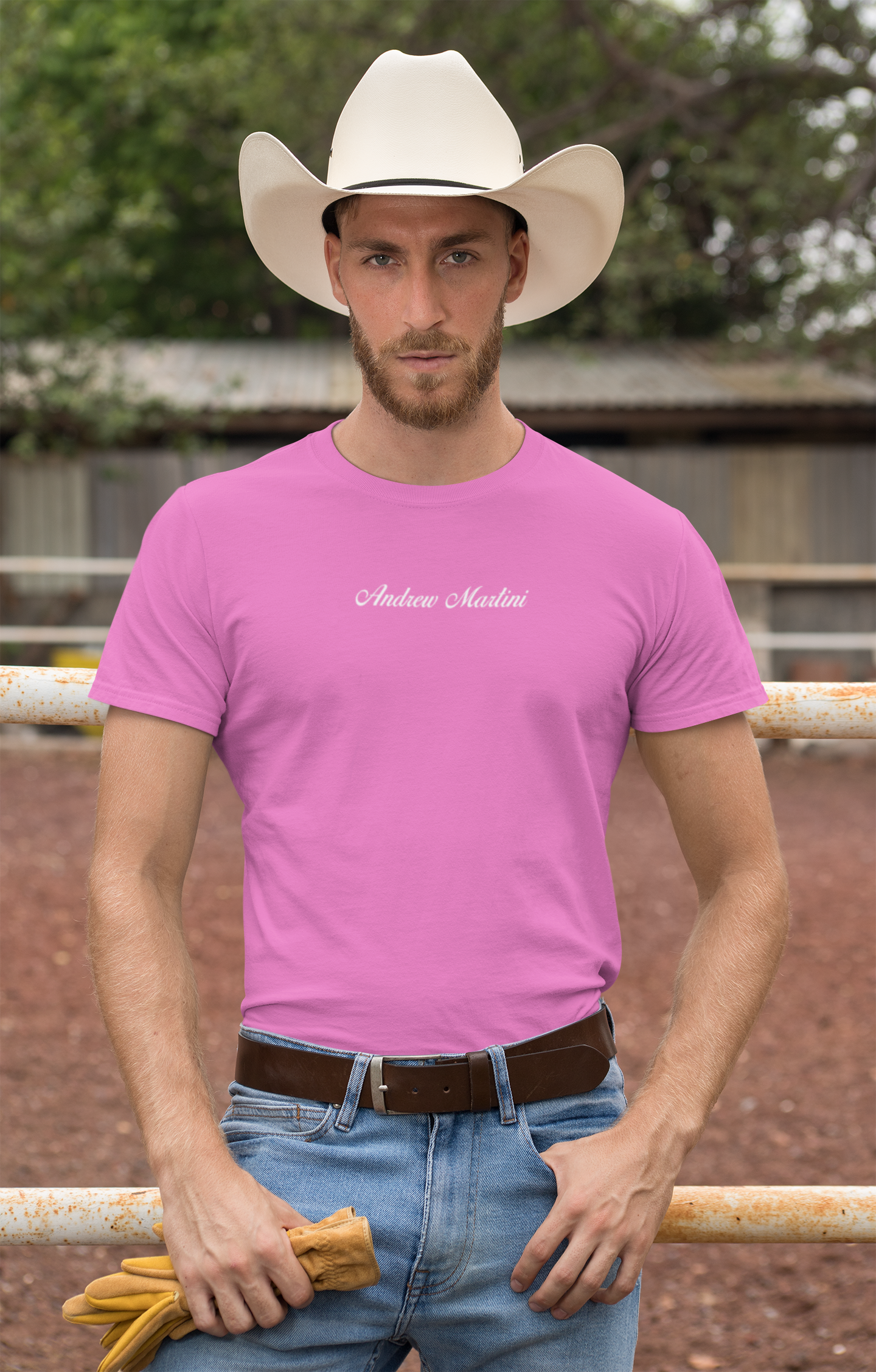 ANDREW MARTINI UNISEX REGULAR FIT FLAMINGO T-SHIRT