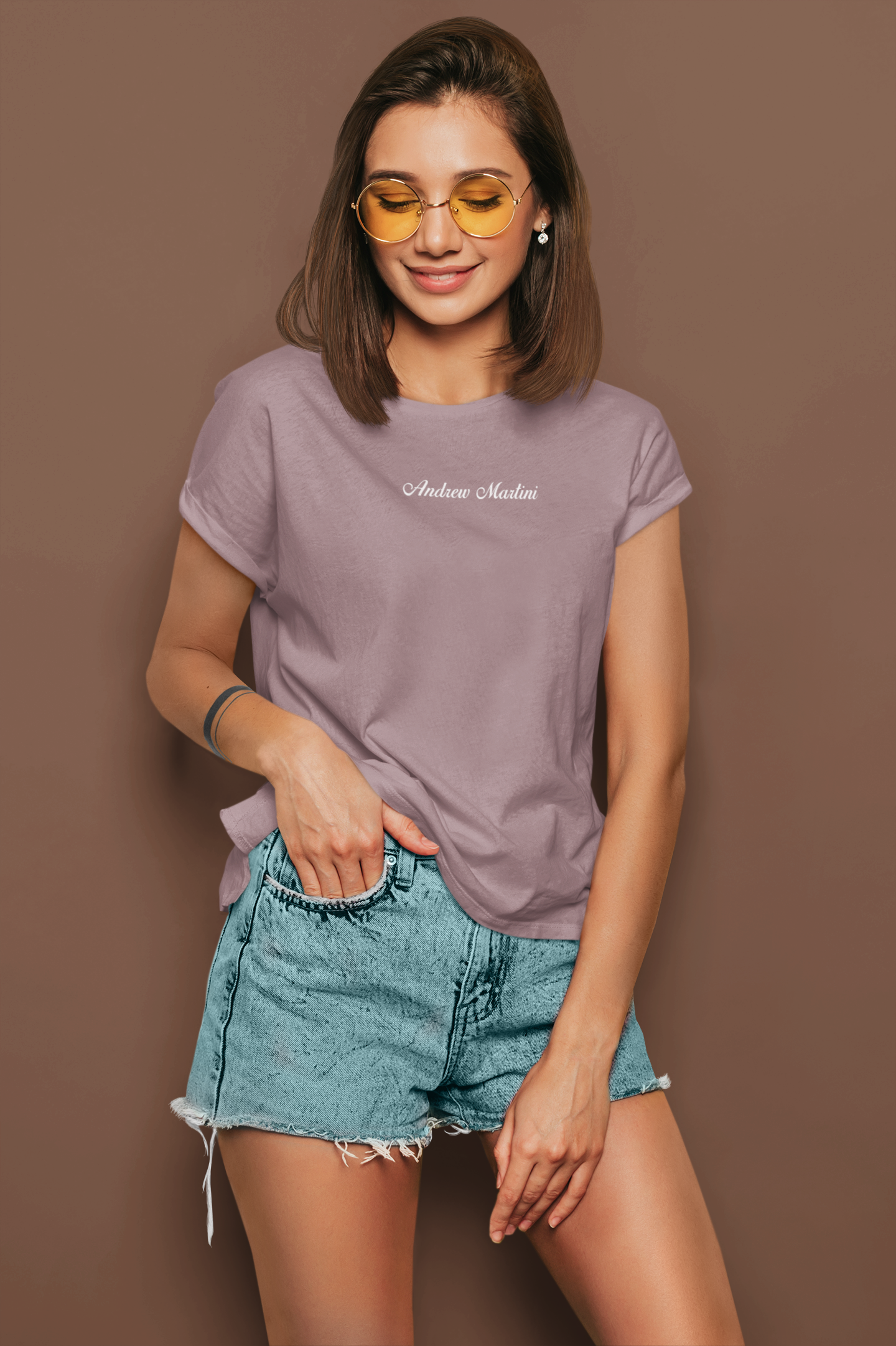 ANDREW MARTINI UNISEX REGULAR FIT MUSHROOM T-SHIRT