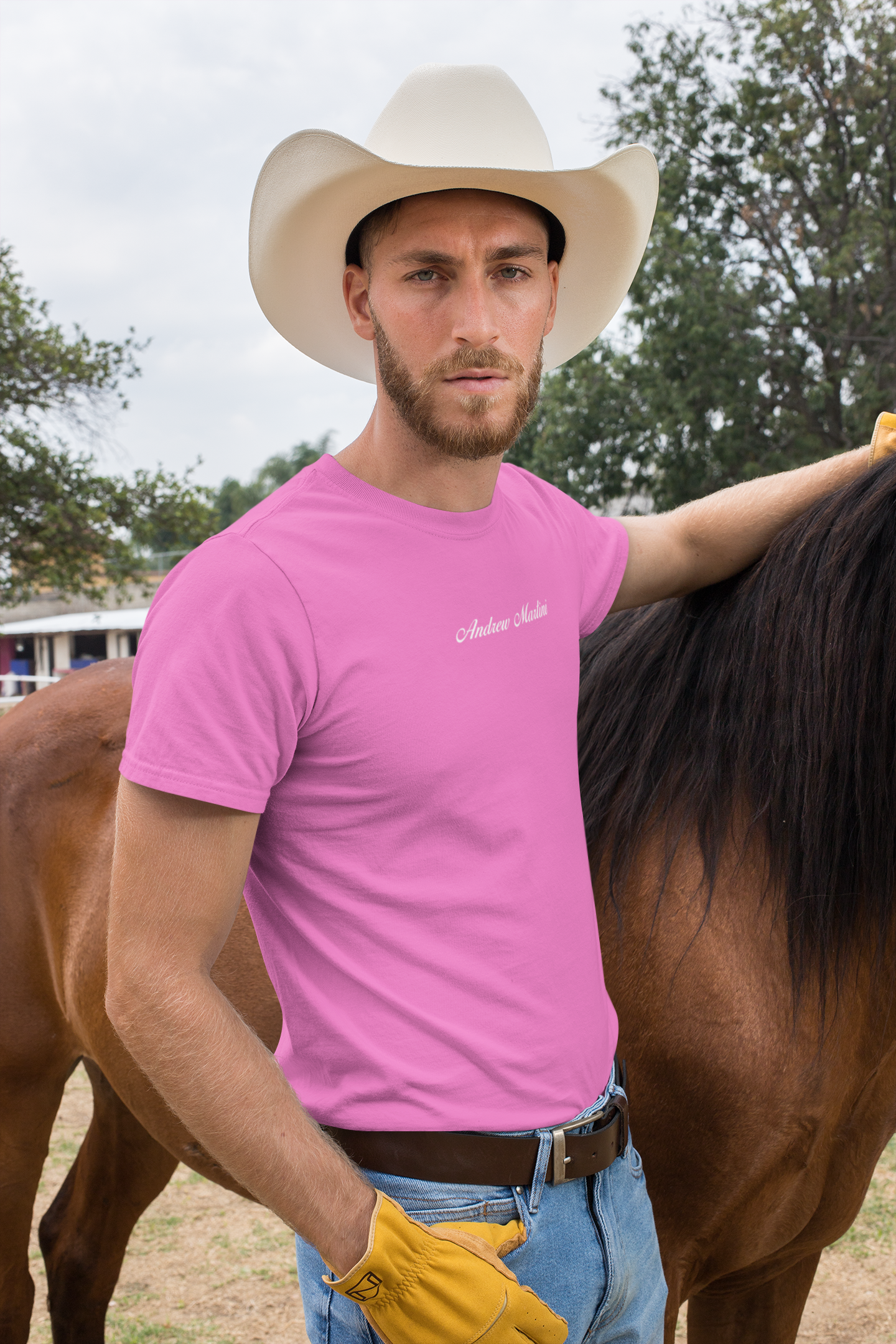 ANDREW MARTINI UNISEX REGULAR FIT FLAMINGO T-SHIRT