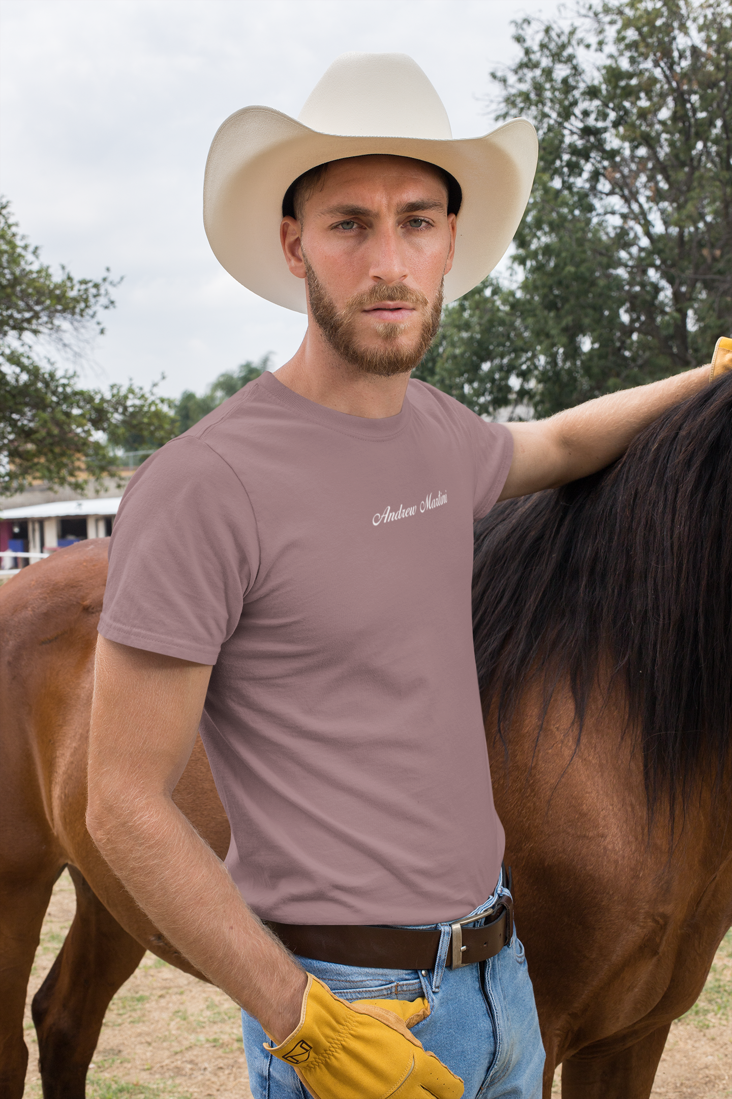 ANDREW MARTINI UNISEX REGULAR FIT MUSHROOM T-SHIRT