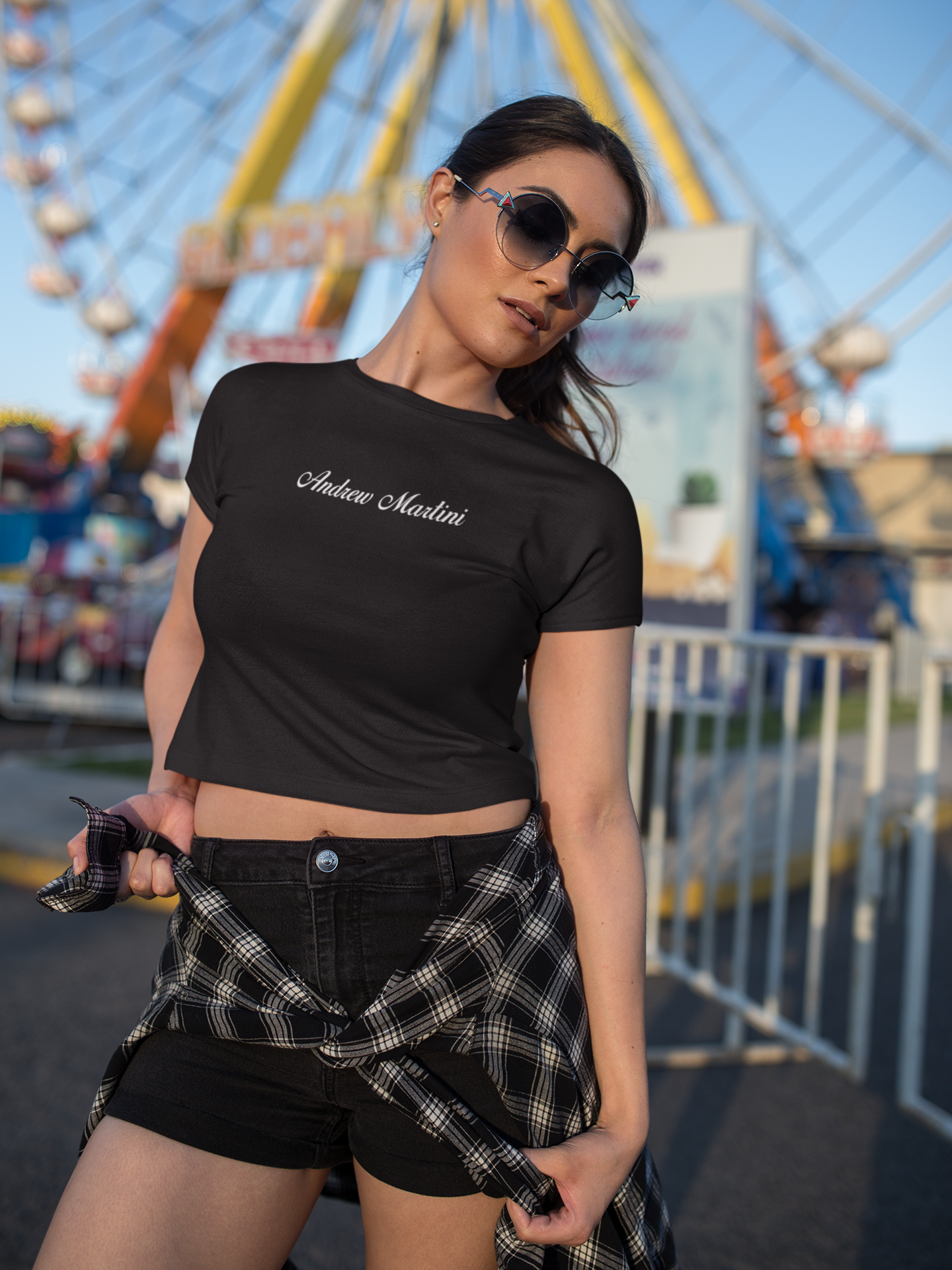 ANDREW MARTINI BLACK CROP TOP