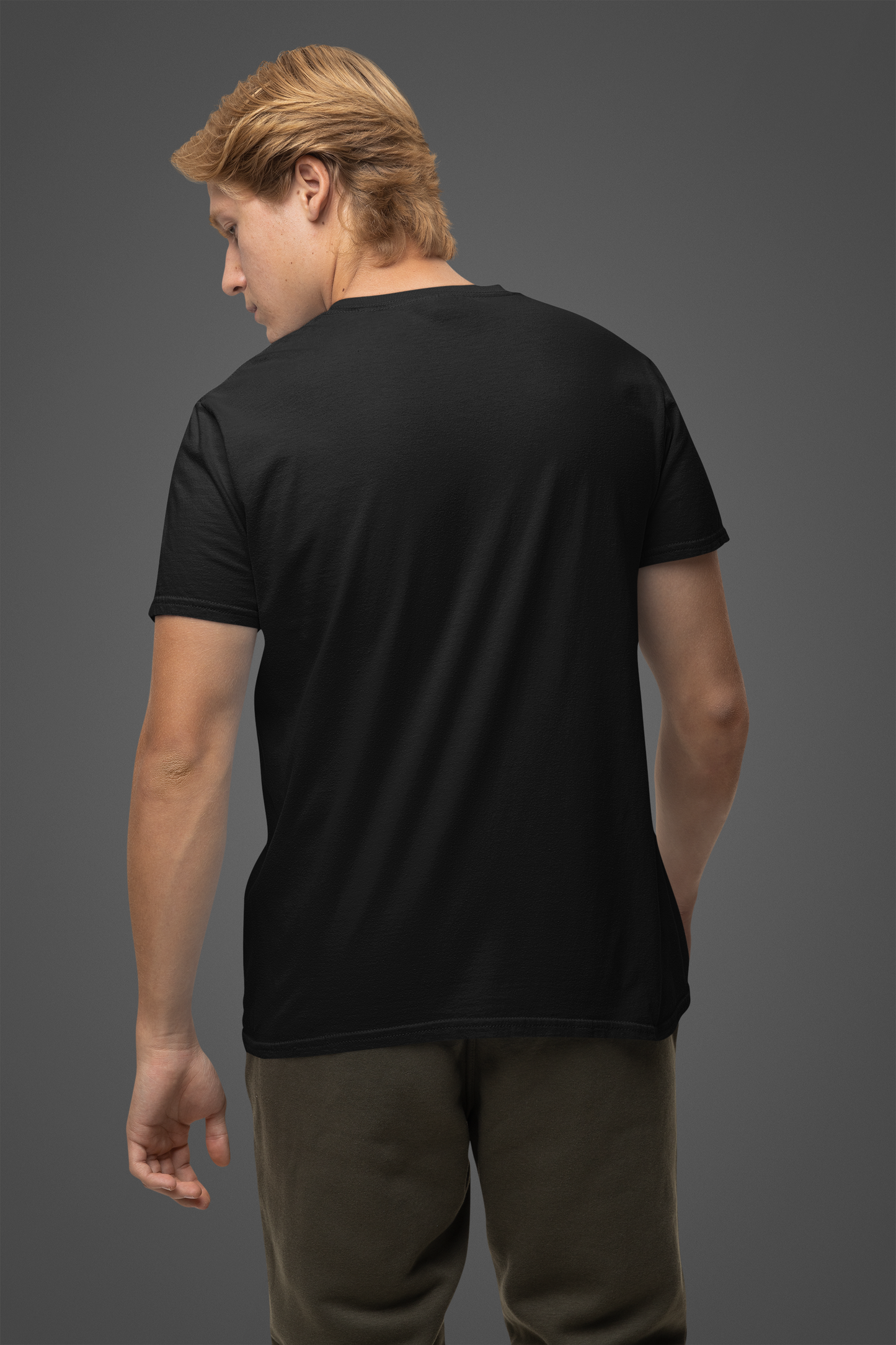Andrew Martinti Black Round Neck Tshirt