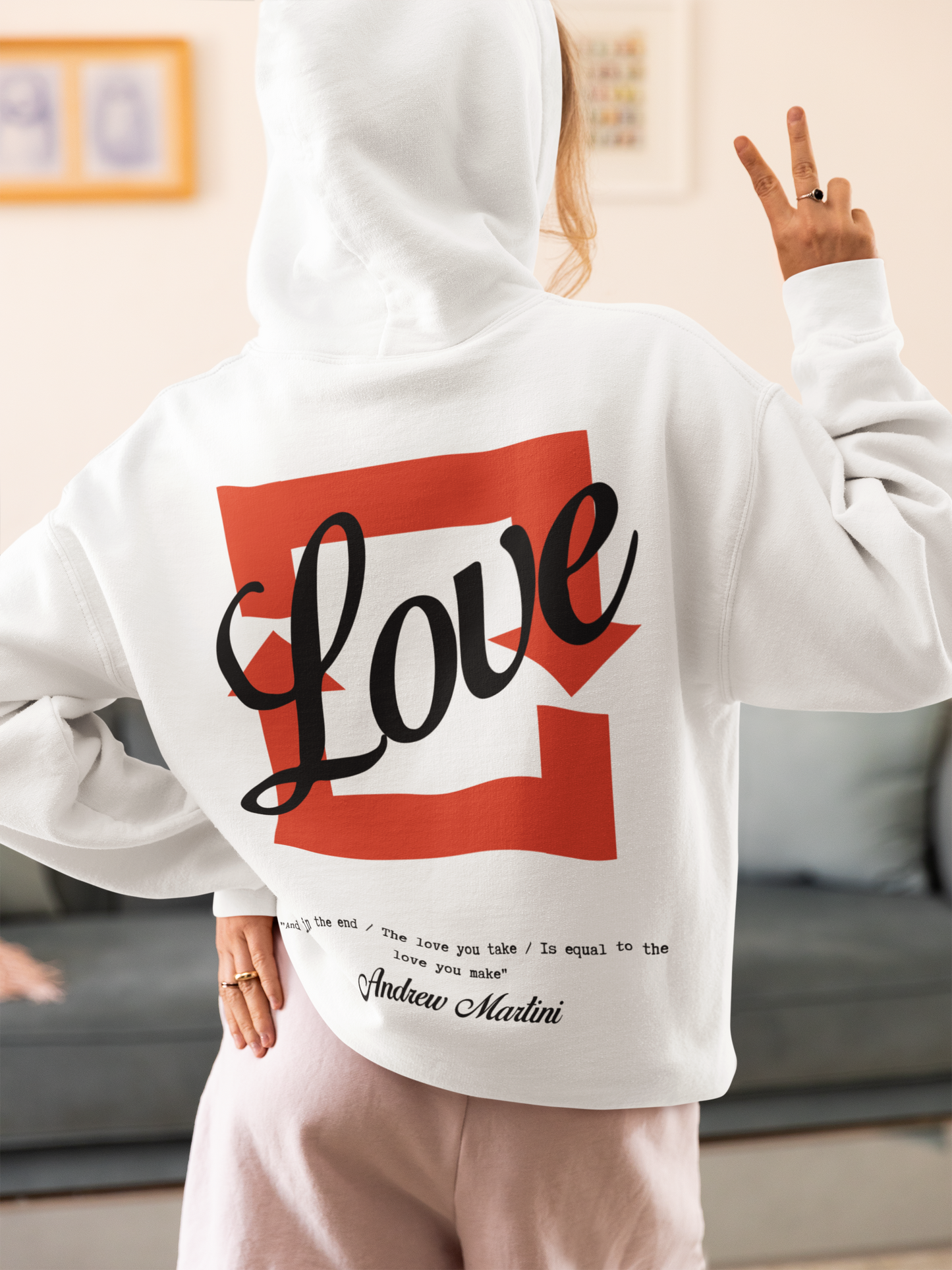 ANDREW MARTINI LOVE OVERSIZED HOODIE