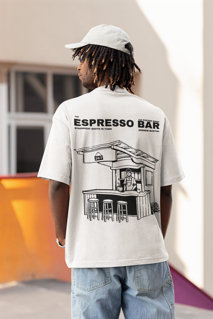 ESPRESSO BAR WHITE OVERSIZED TSHIRT