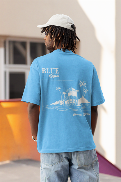 BLUE LAGOON BABY BLUE OVERSIZED TSHIRT
