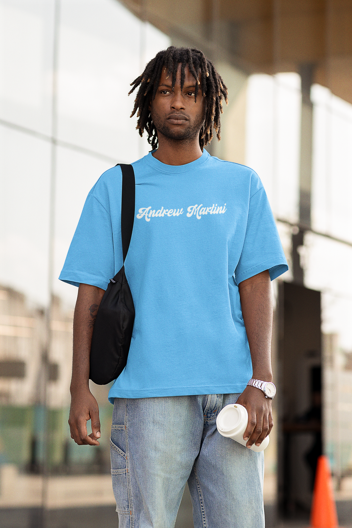 BLUE LAGOON BABY BLUE OVERSIZED TSHIRT