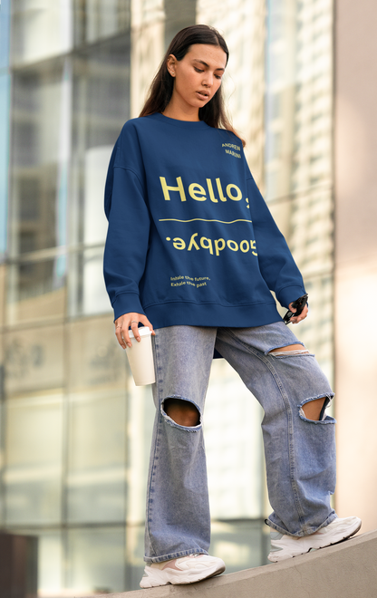 NAVY OVERSIZED SWEATSHIRT