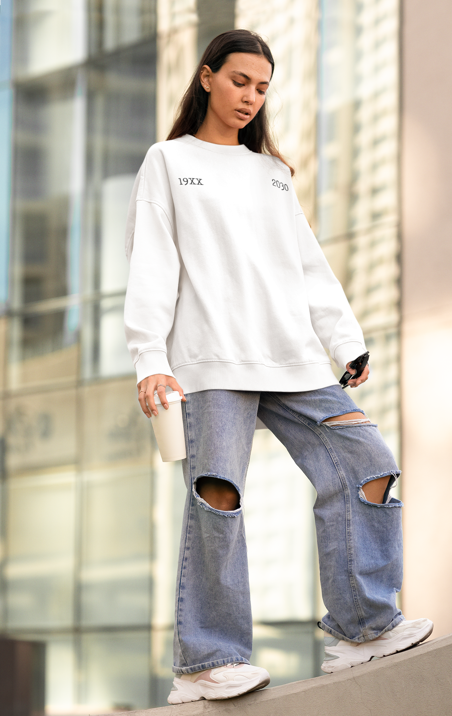 RIBS OVERSIZED SWEATSHIRT