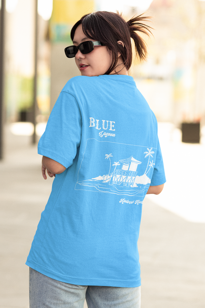 BLUE LAGOON BABY BLUE OVERSIZED TSHIRT