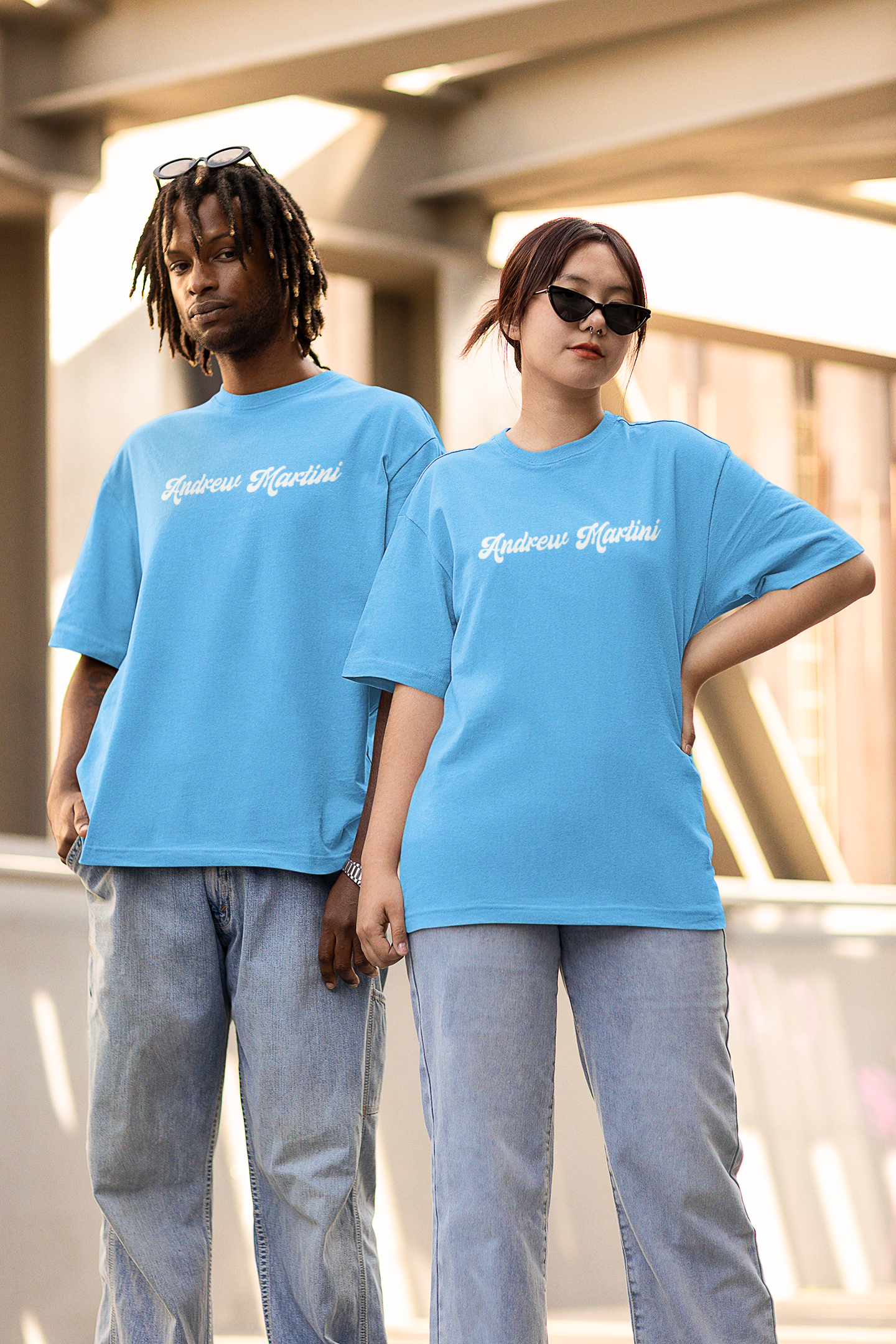 BLUE LAGOON BABY BLUE OVERSIZED TSHIRT